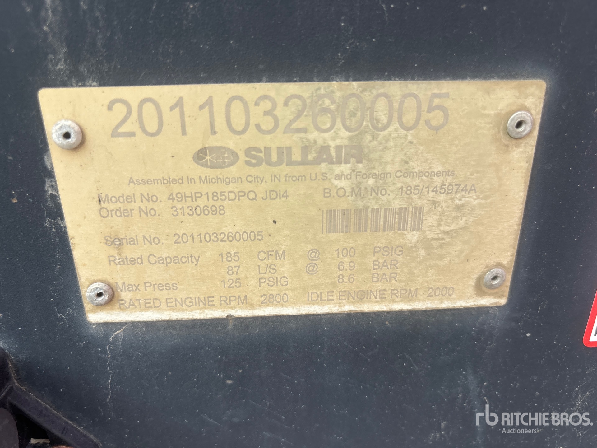 2011 Sullair 185