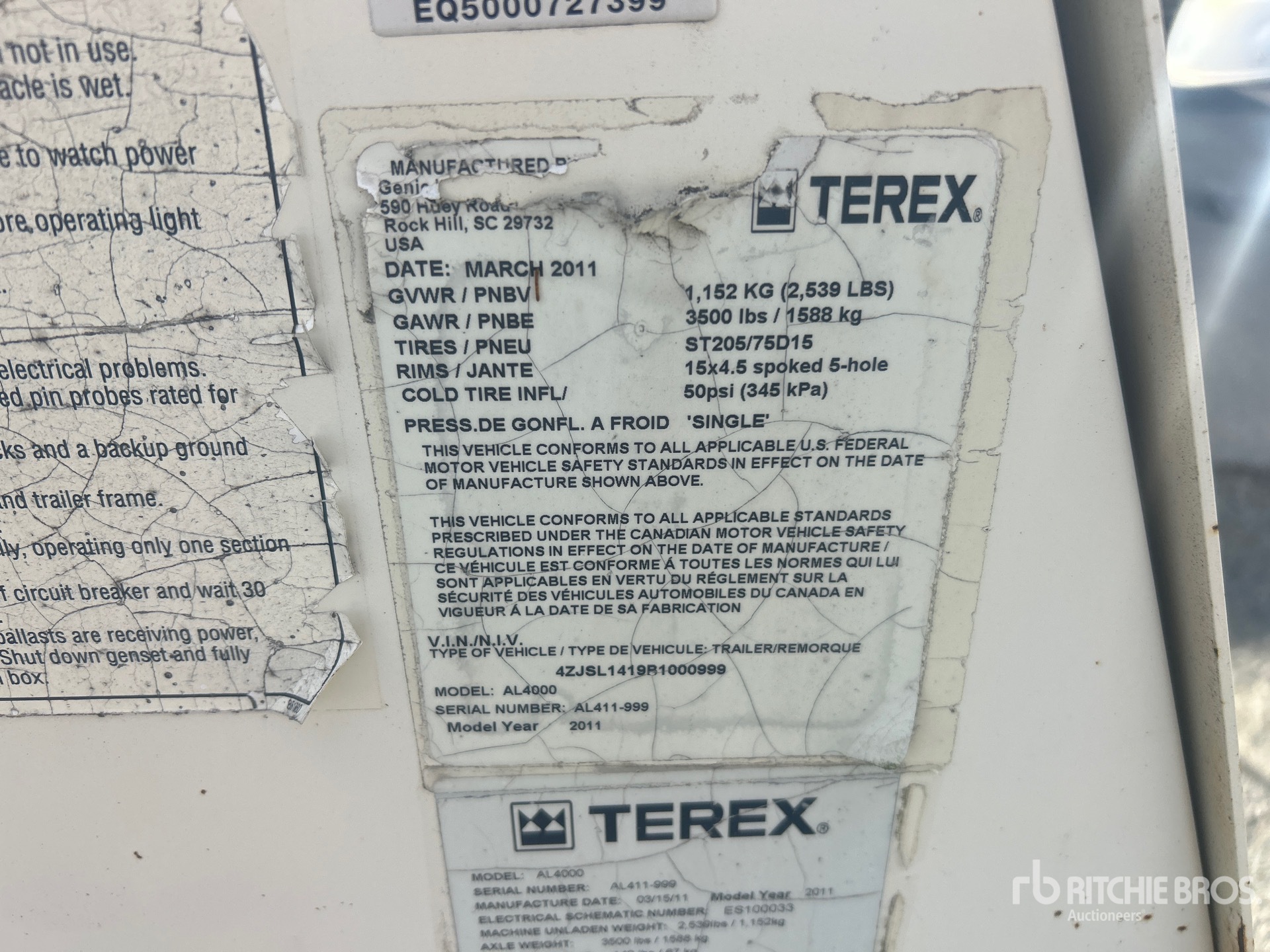 2011 Terex AL4000