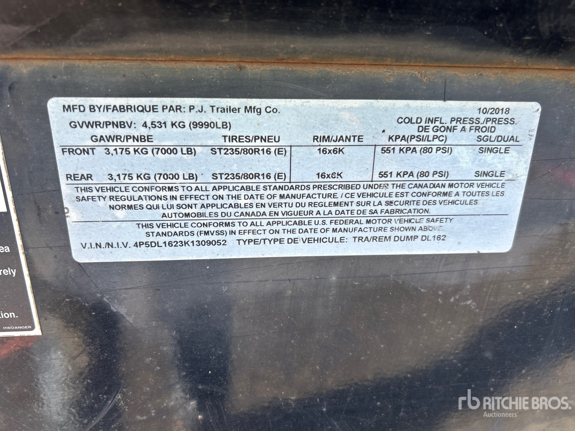 2019 Pj Trailers 16 FT T/A