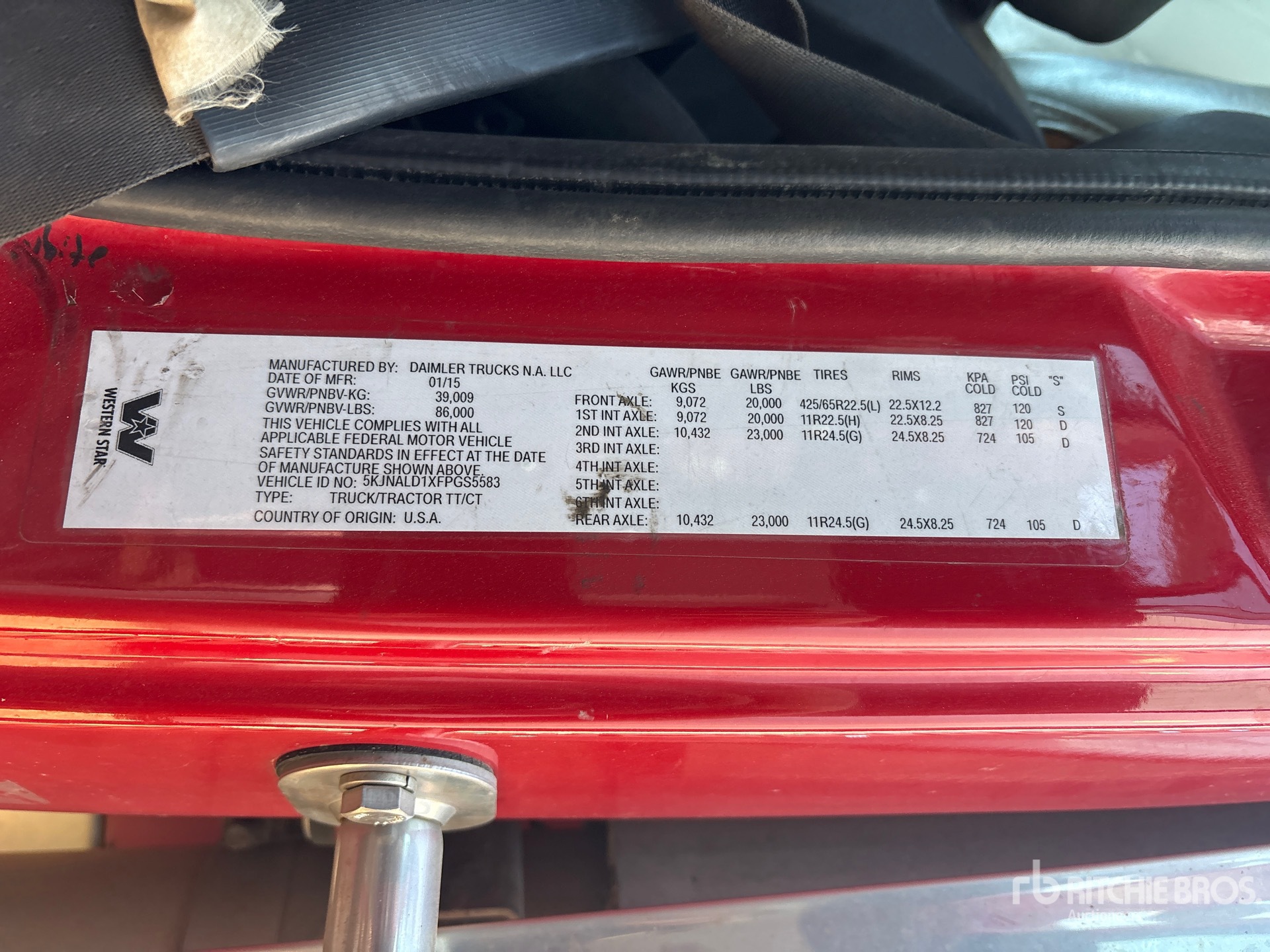 2015 Western Star 4900