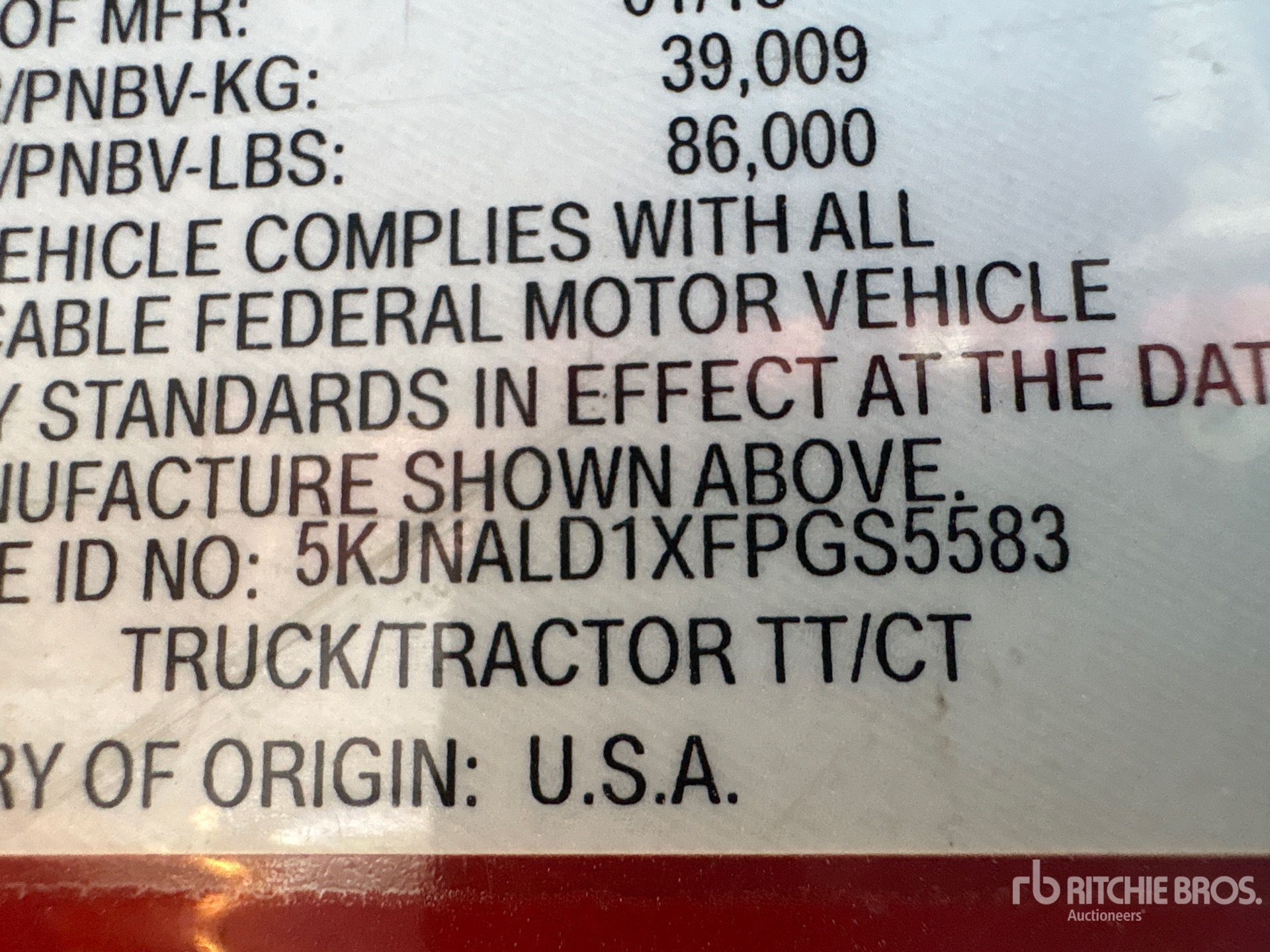2015 Western Star 4900