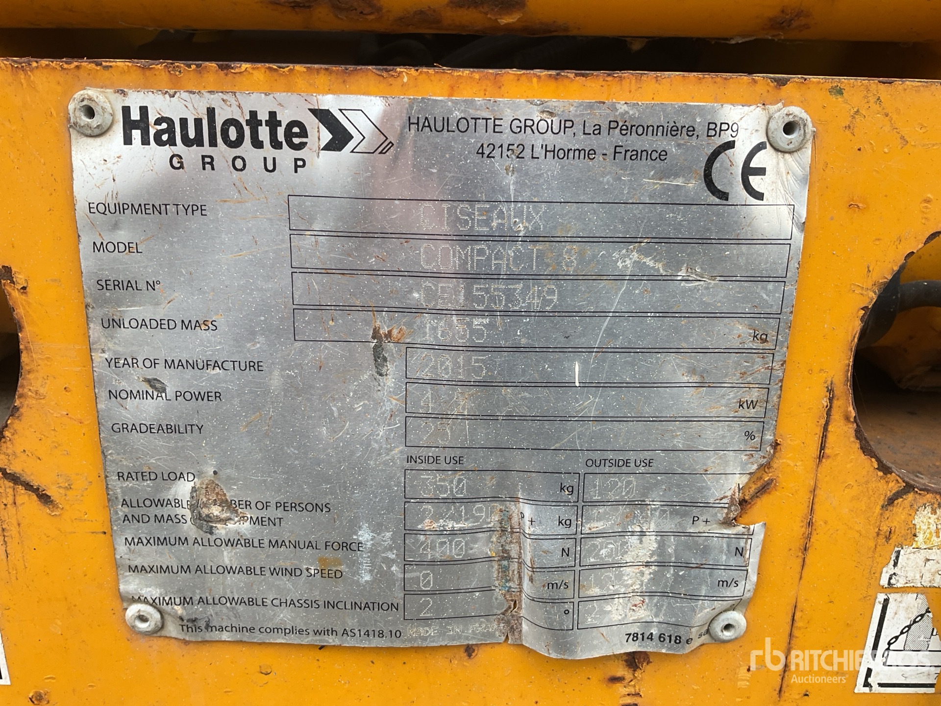 2015 Haulotte COMPACT 8