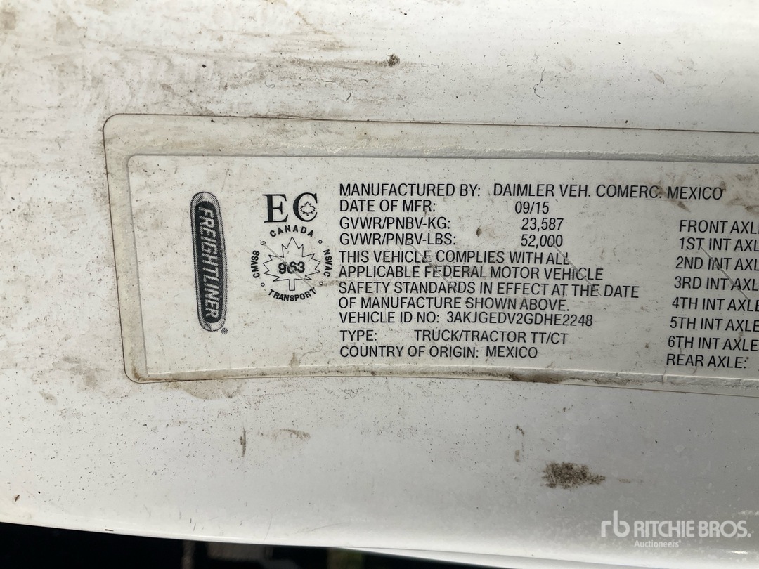 2016 Freightliner CASCADIA 125