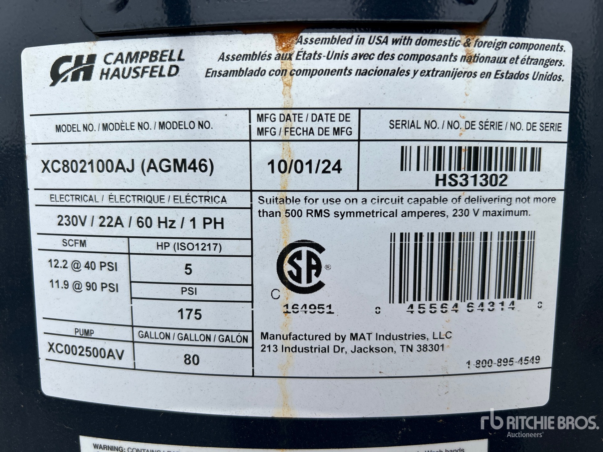 Campbell Hausfeld AGM46
