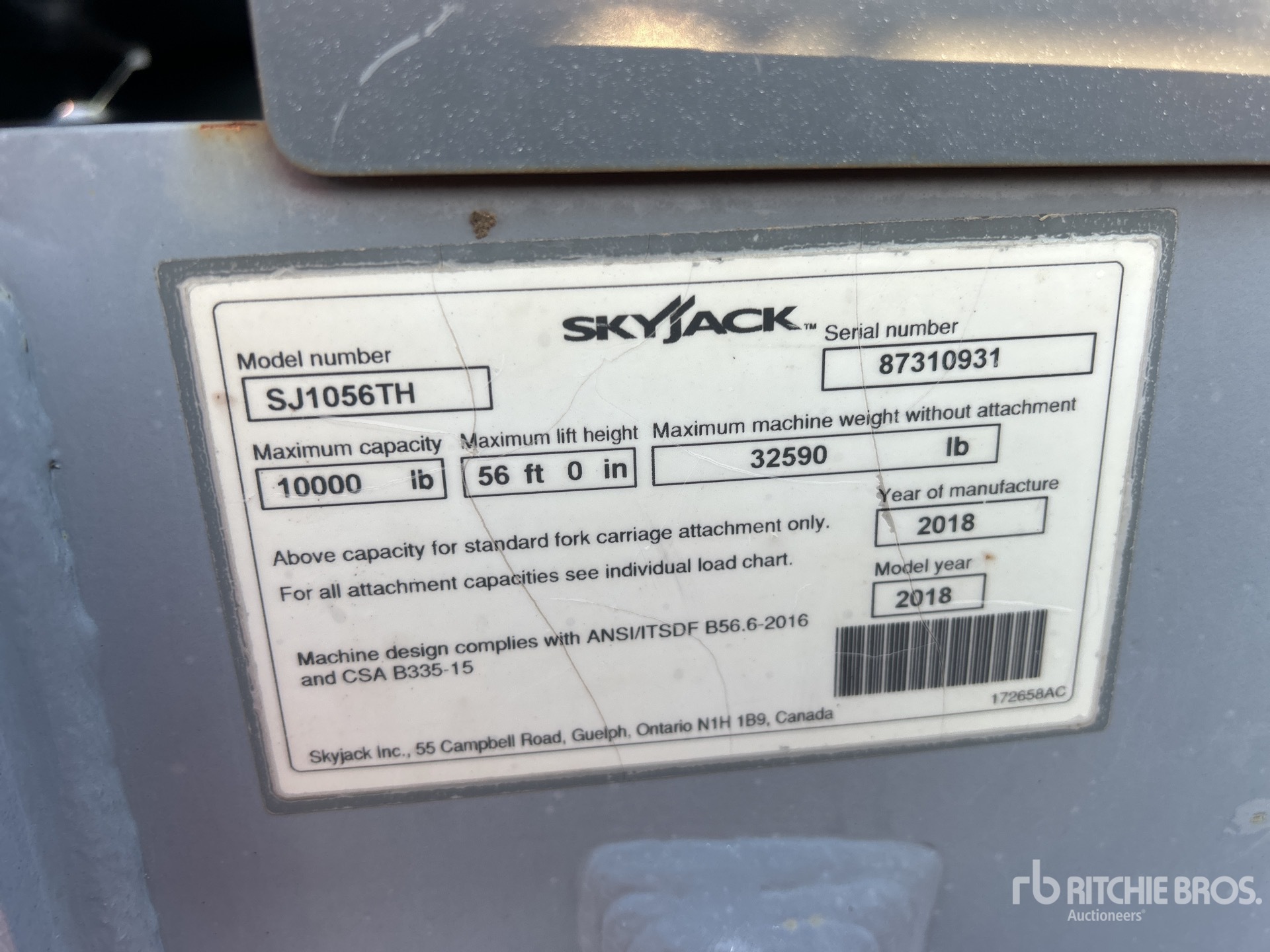 2018 Skyjack SJ1056TH