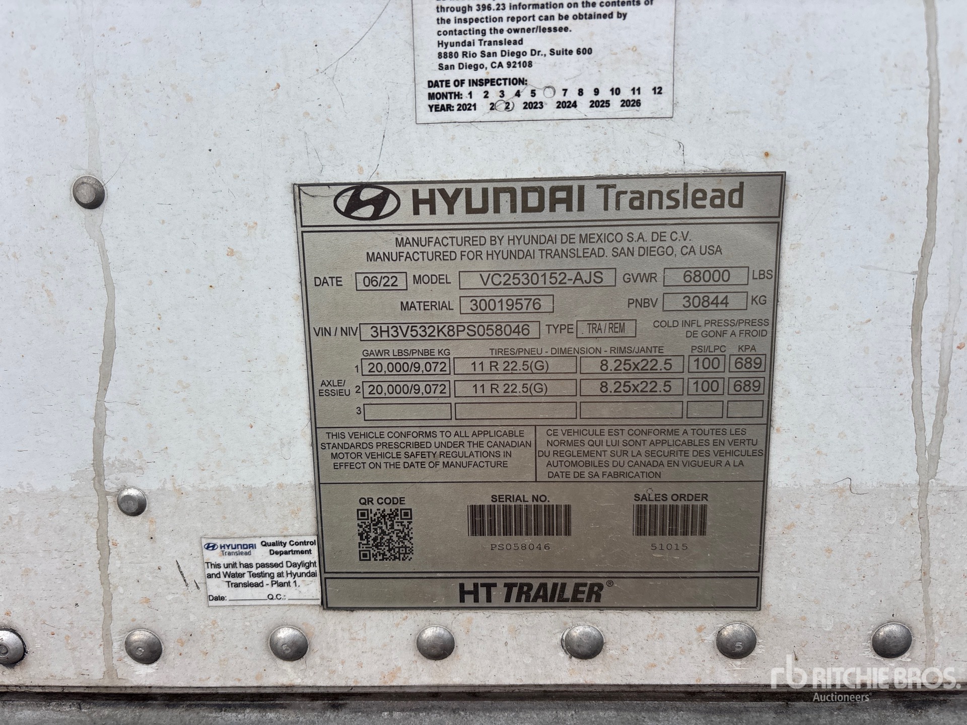 2023 Hyundai 53 FT X 102 IN T/A