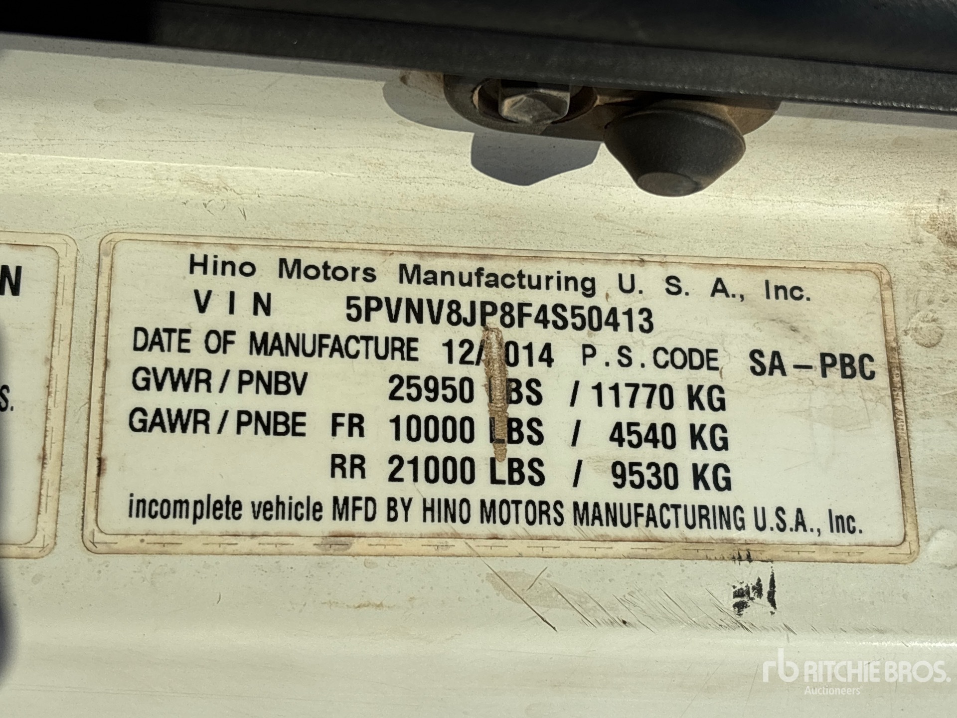 2015 Hino 338