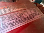 Engine with Emission Label