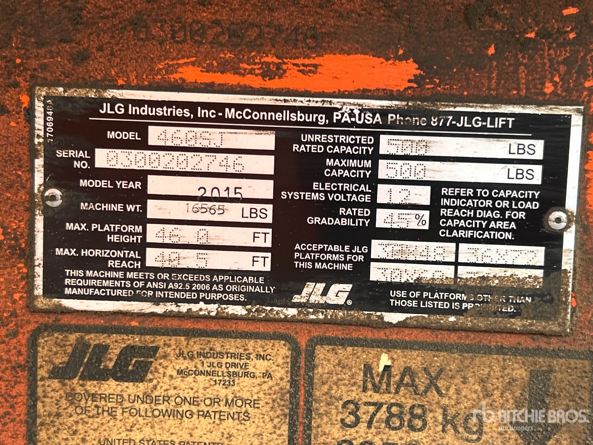 2015 JLG 460SJ