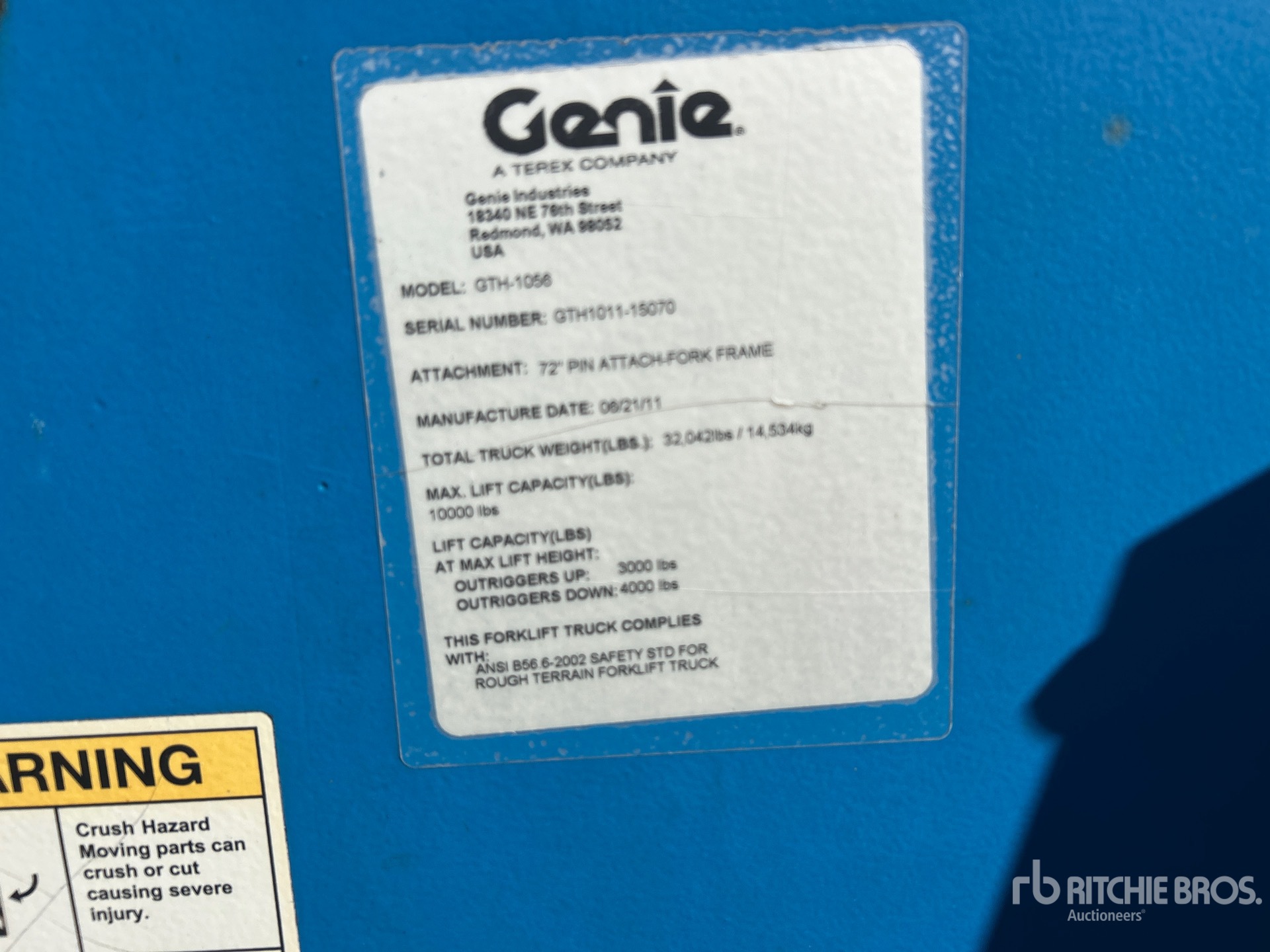 2011 Genie GTH-1056