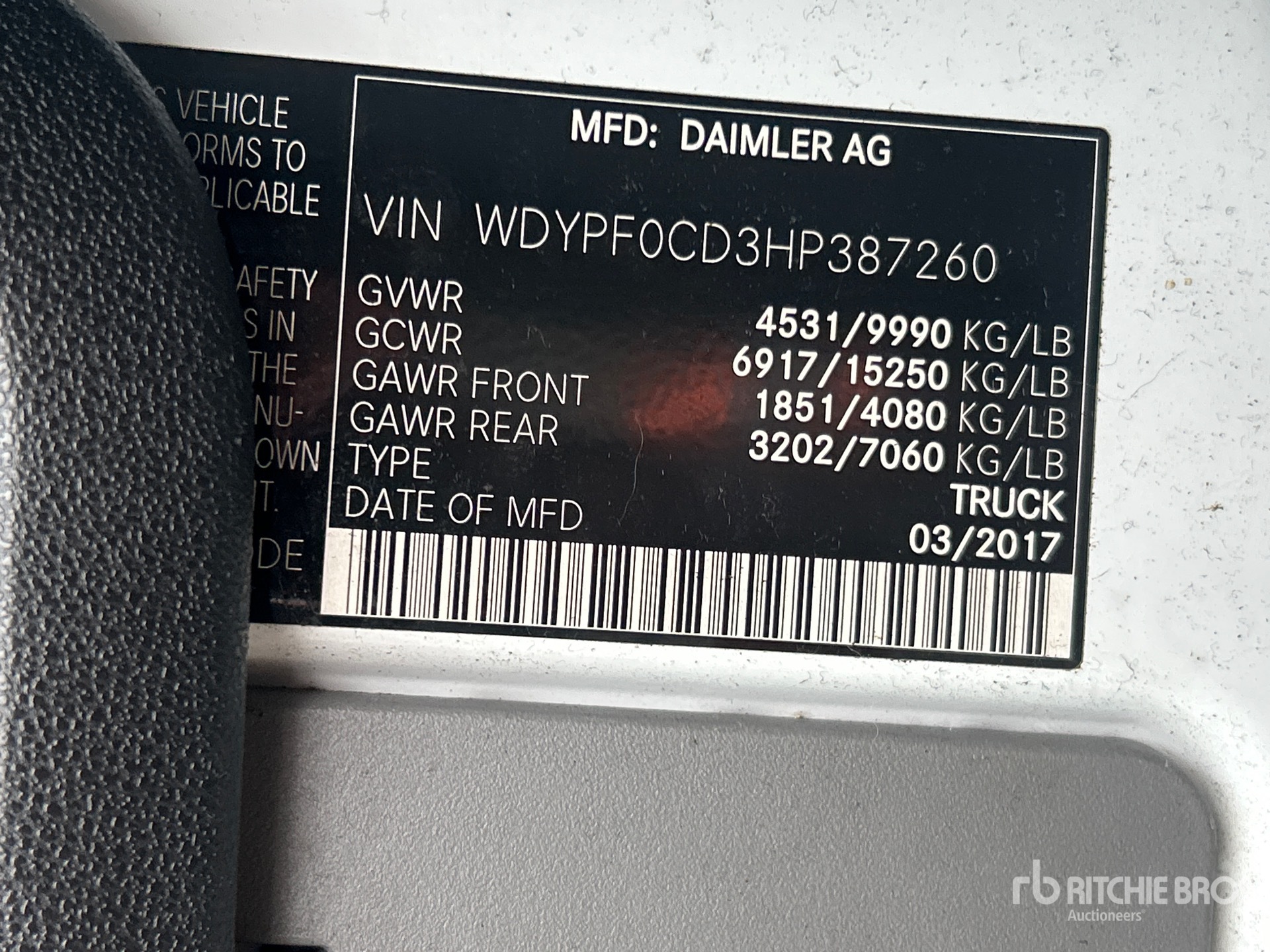 2017 Freightliner SPRINTER 3500