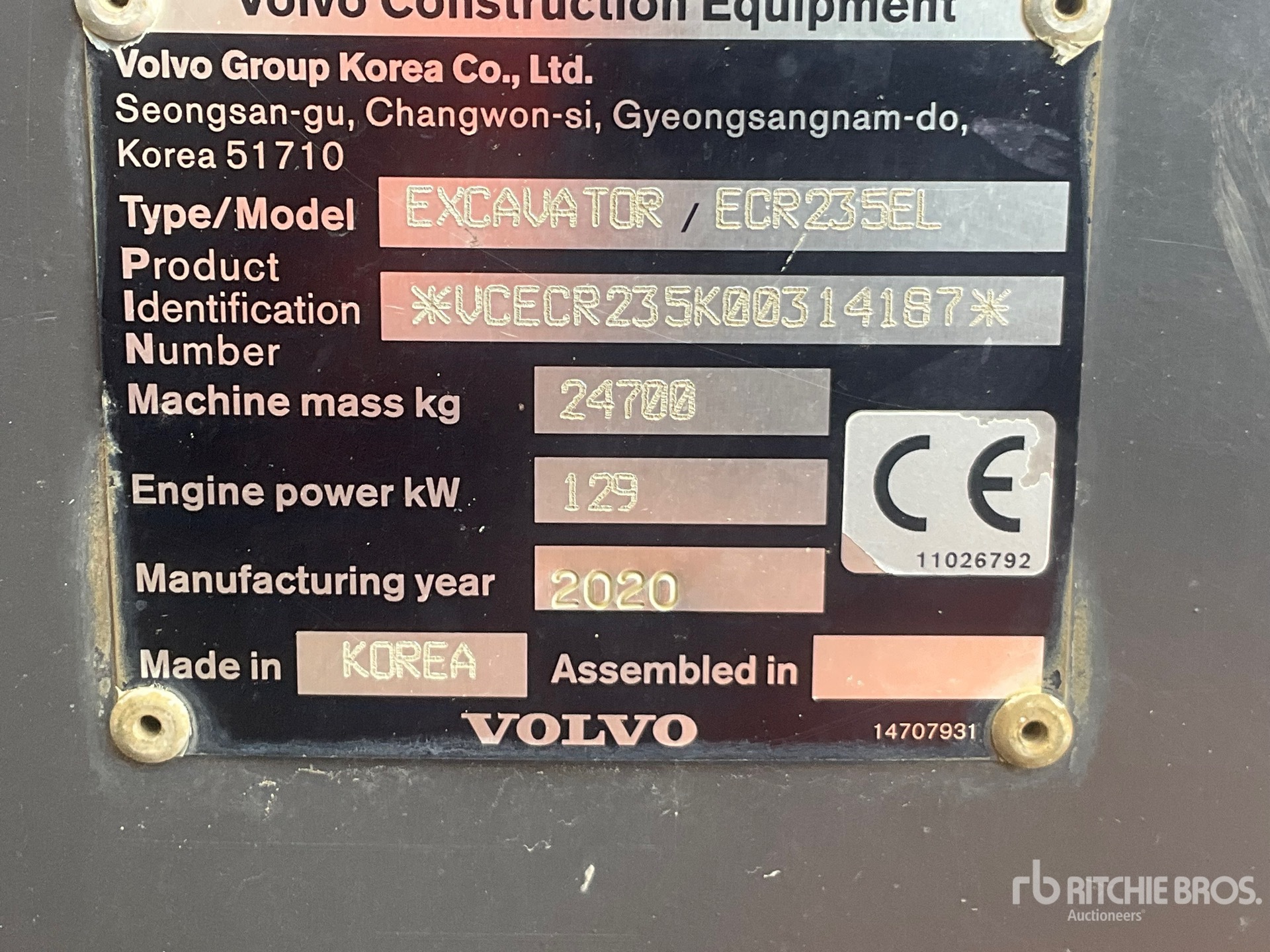 2020 Volvo ECR235EL
