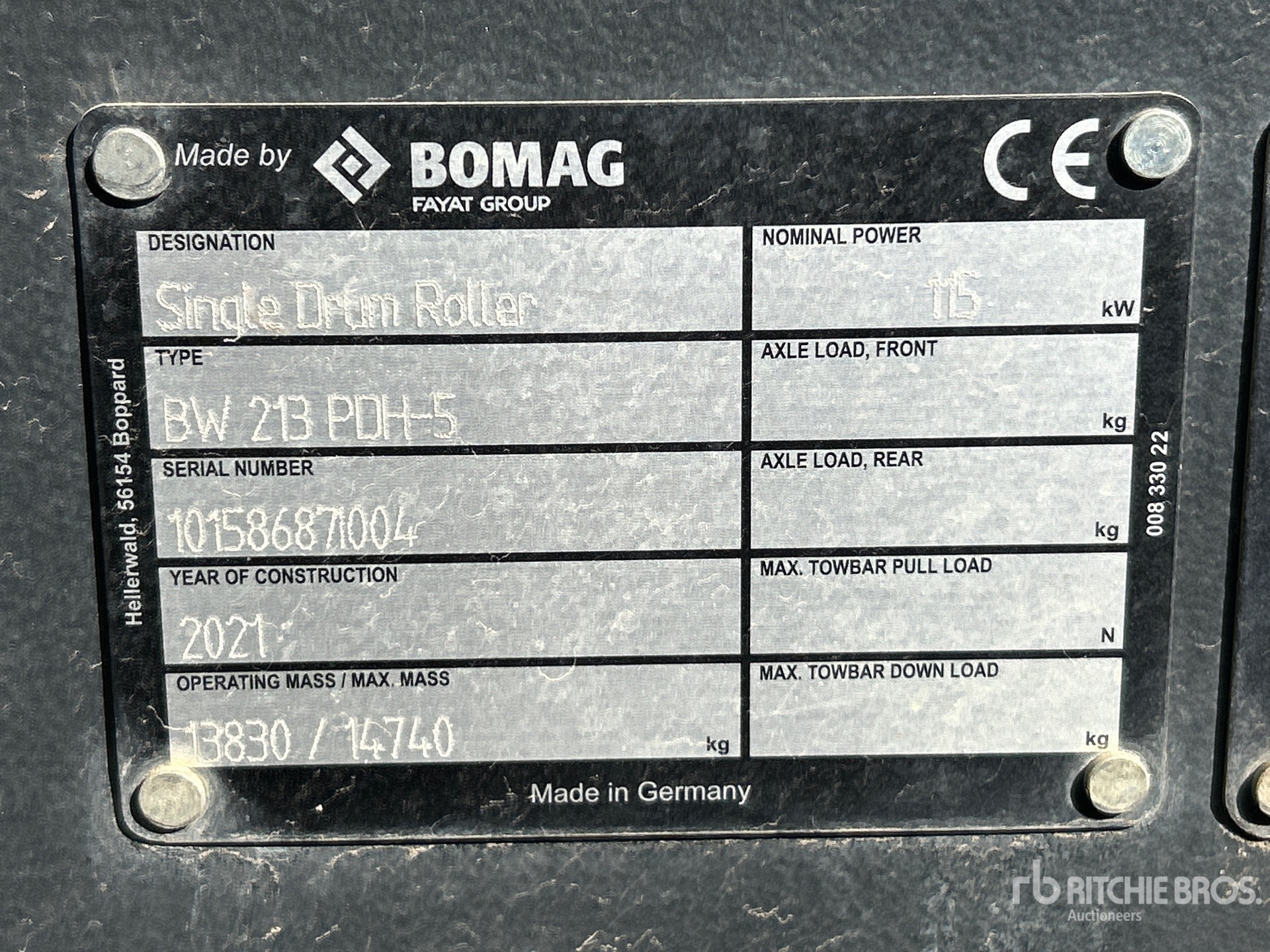 2021 Bomag BW213PDH-5