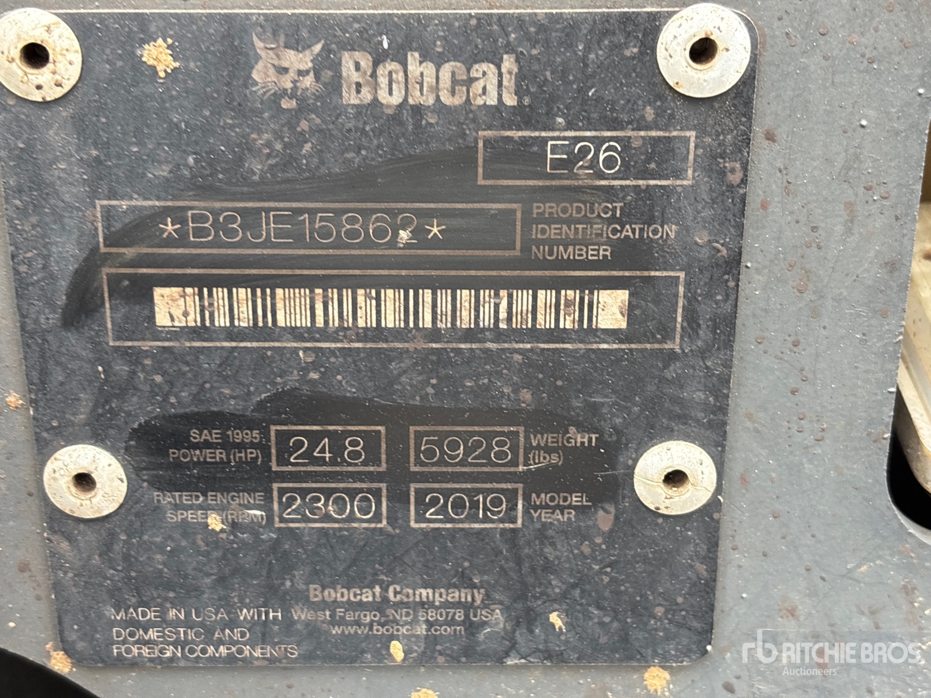 2019 Bobcat E26