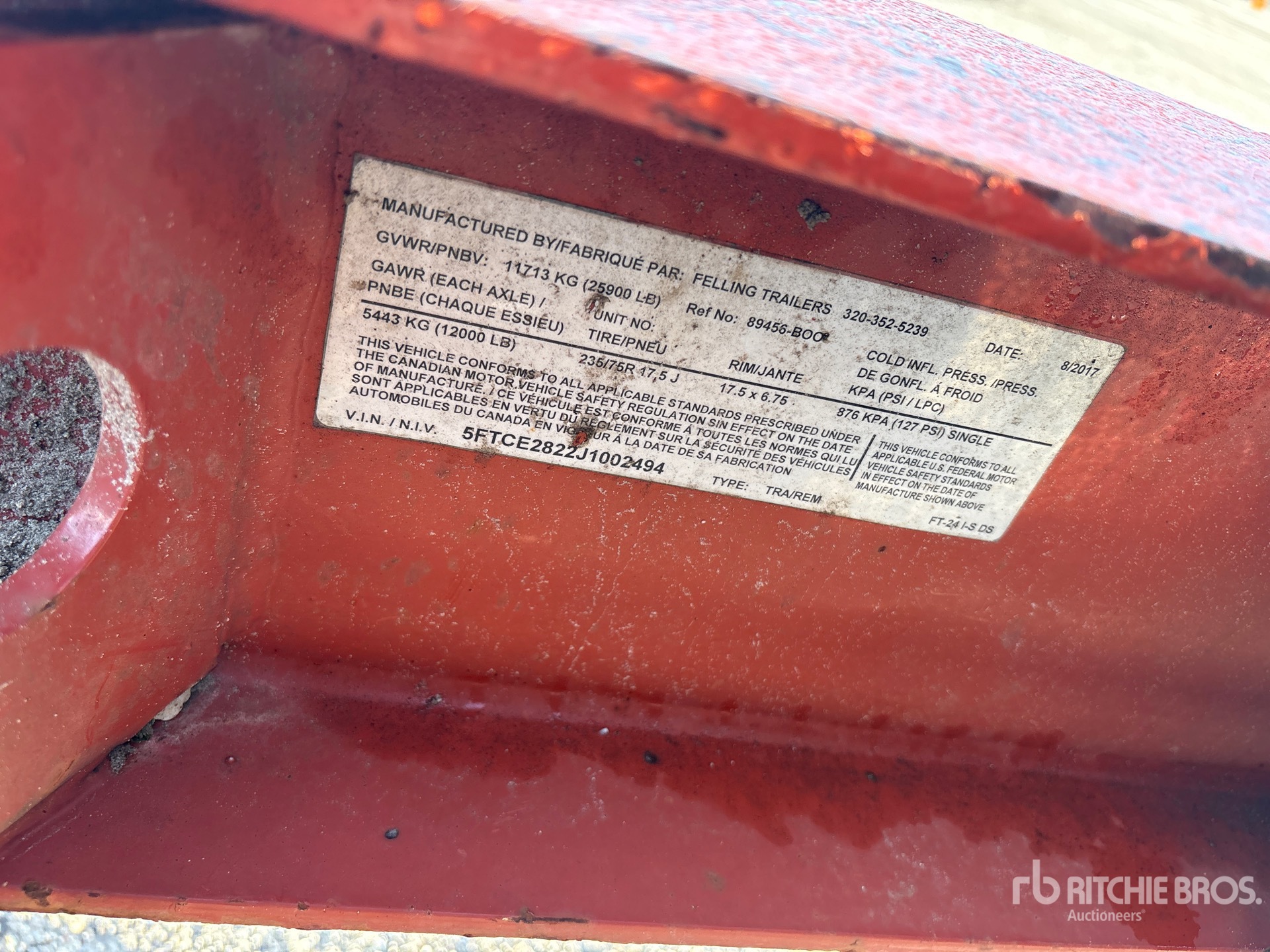 2018 Felling Trailers, Inc. 22 FT T/A