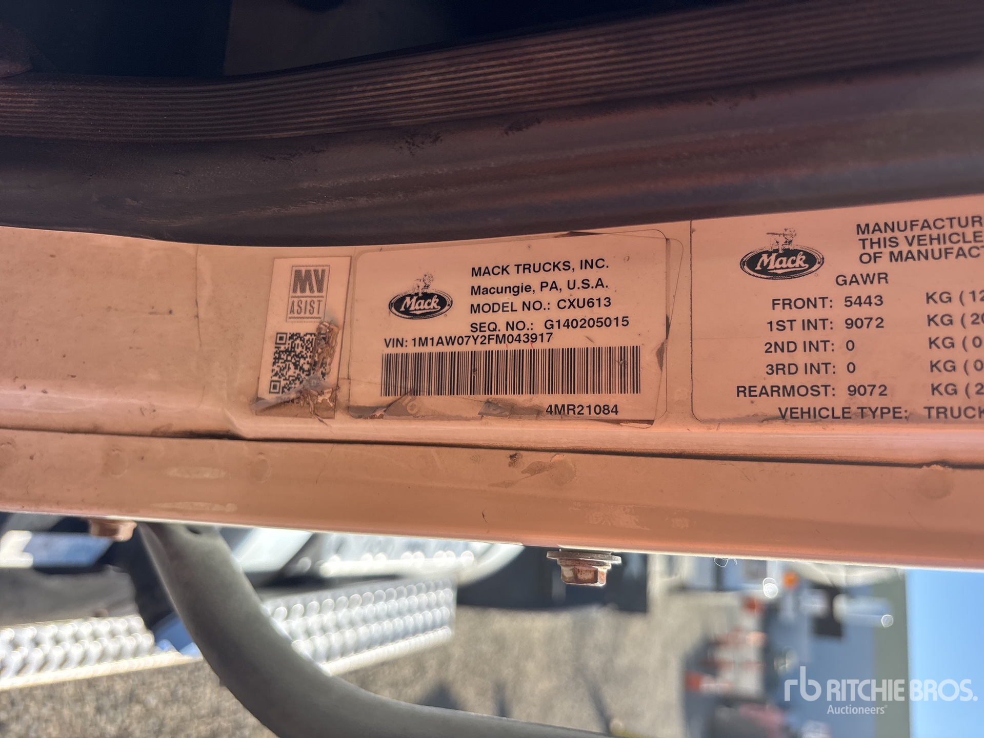 2015 Mack PINNACLE CXU 61