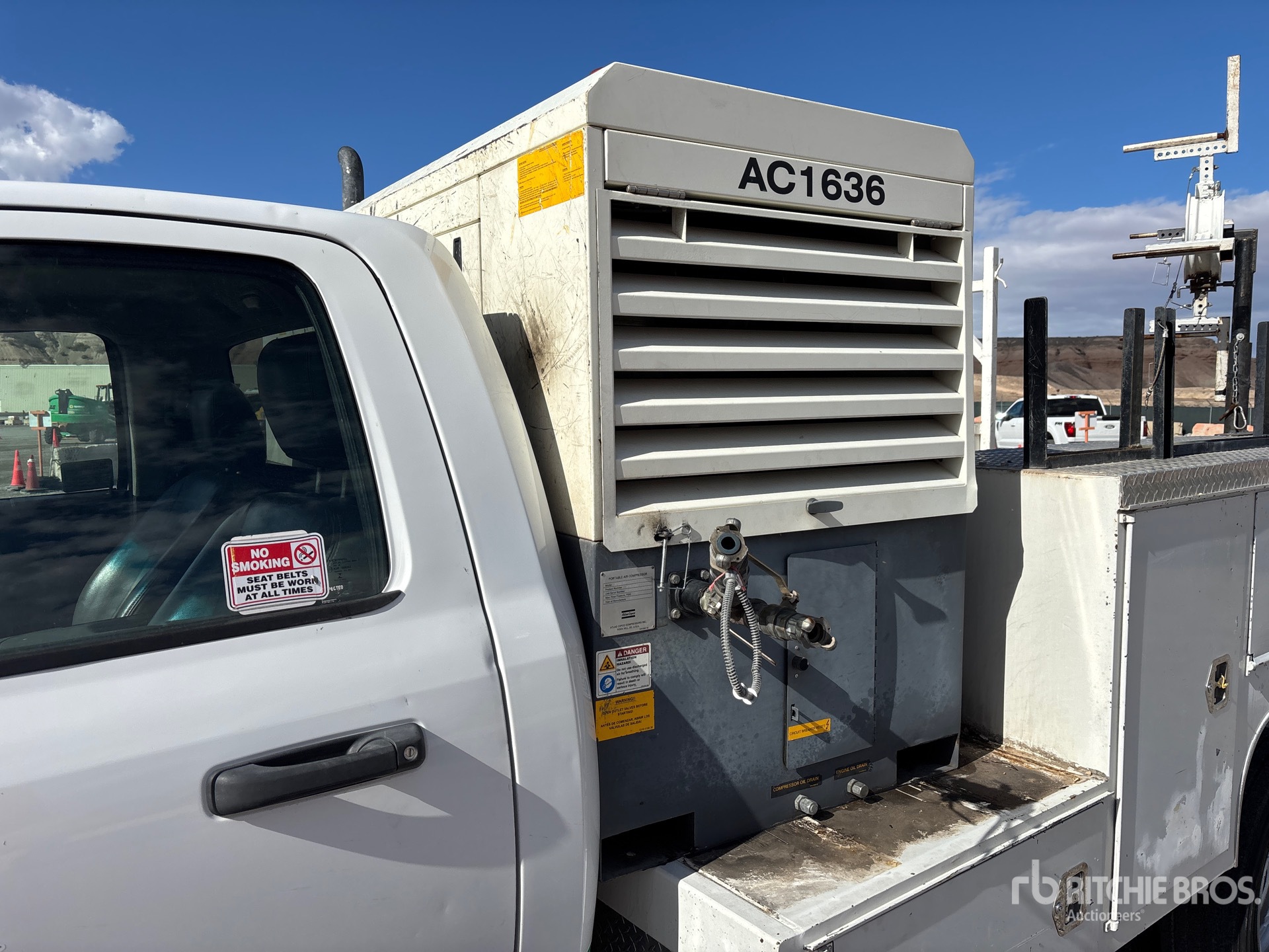 2014 Atlas Copco 185 CFM SKID-MOUNTED 4.4 GAL