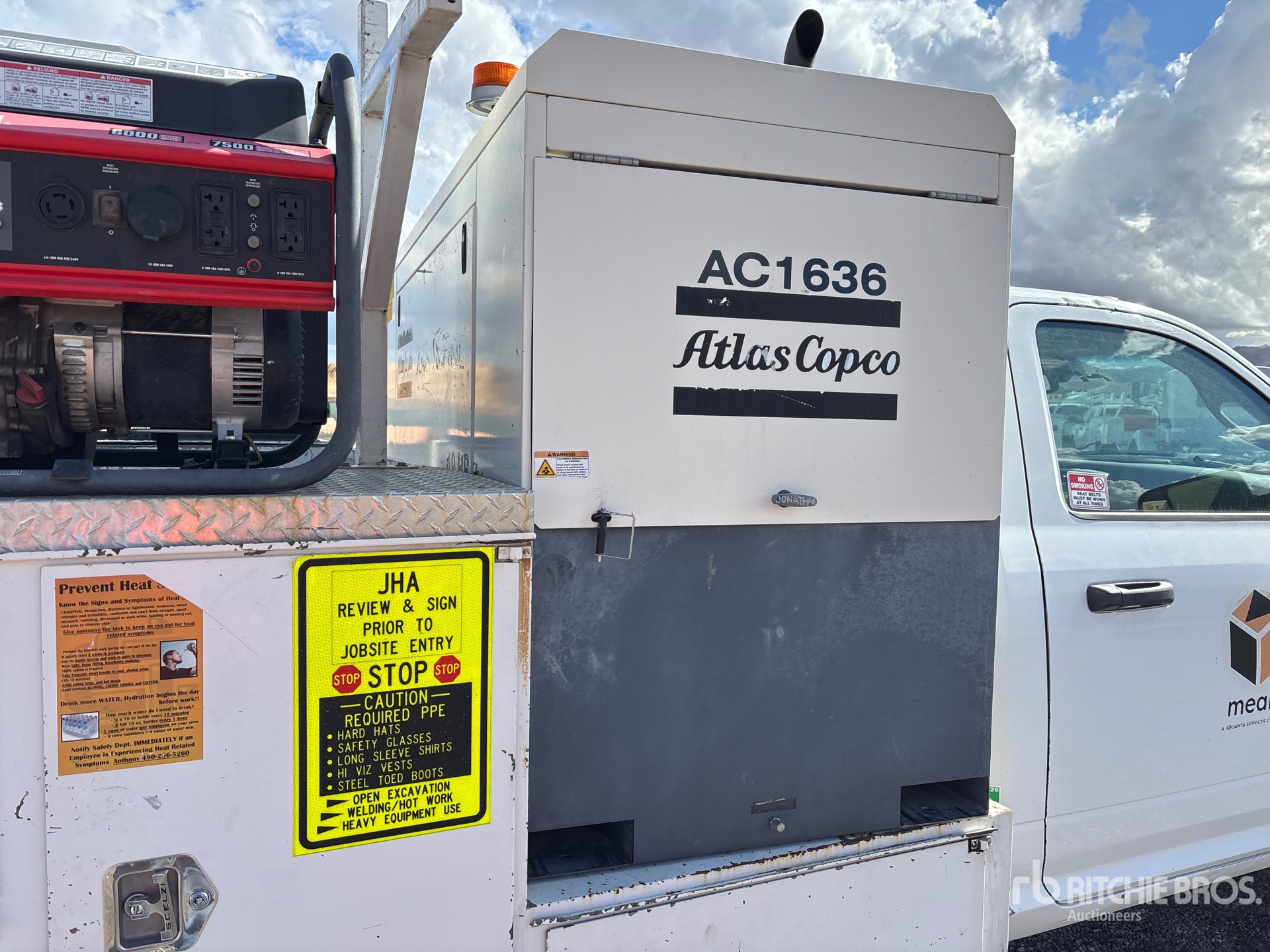 2014 Atlas Copco 185 CFM SKID-MOUNTED 4.4 GAL