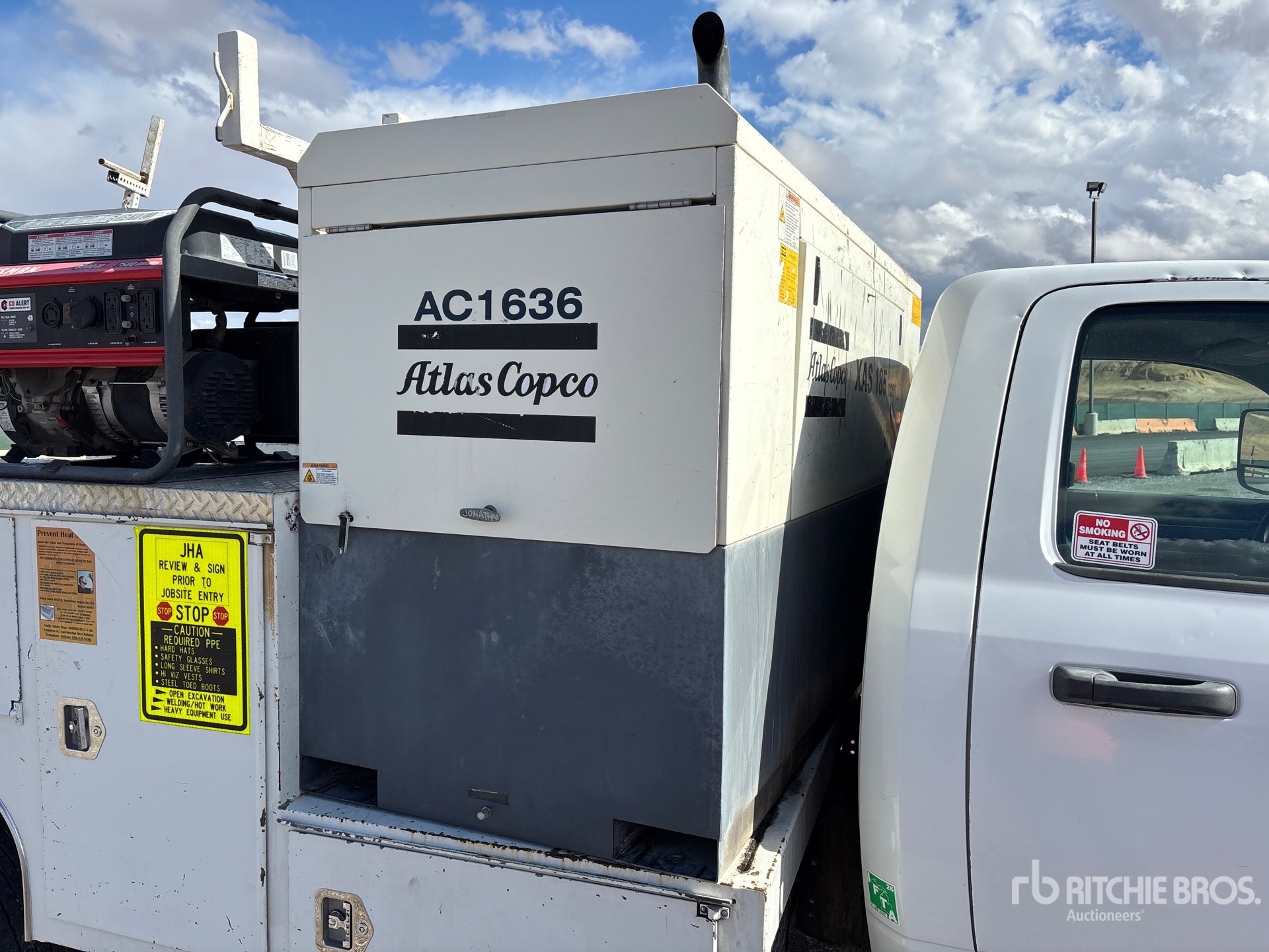2014 Atlas Copco 185 CFM SKID-MOUNTED 4.4 GAL