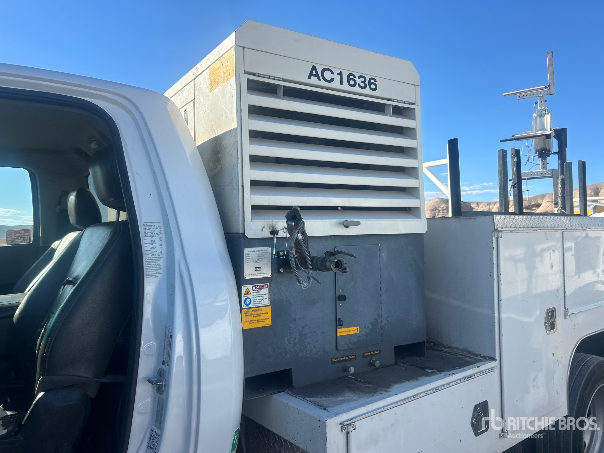 2014 Atlas Copco 185 CFM SKID-MOUNTED 4.4 GAL