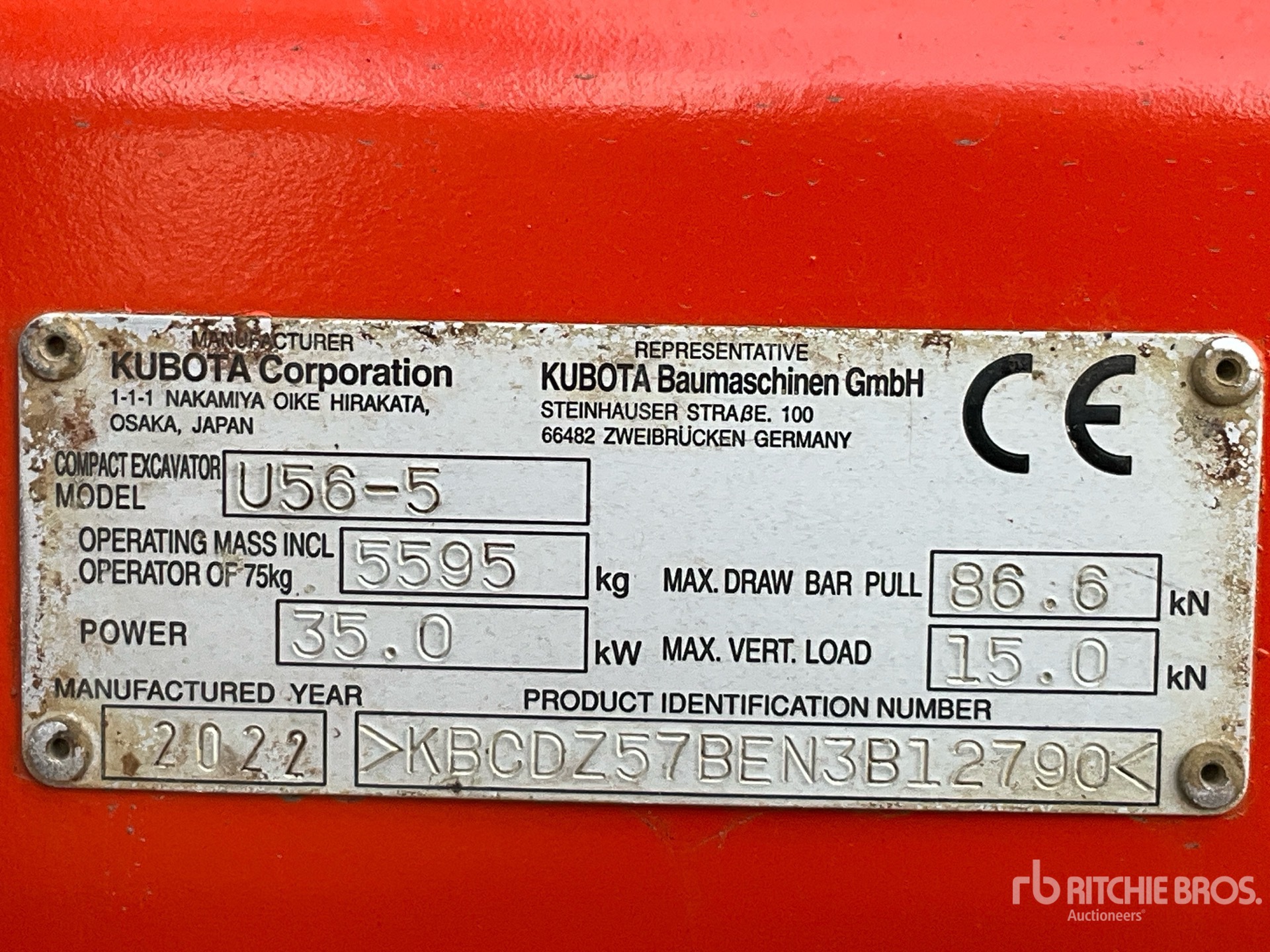 2022 Kubota U56-5