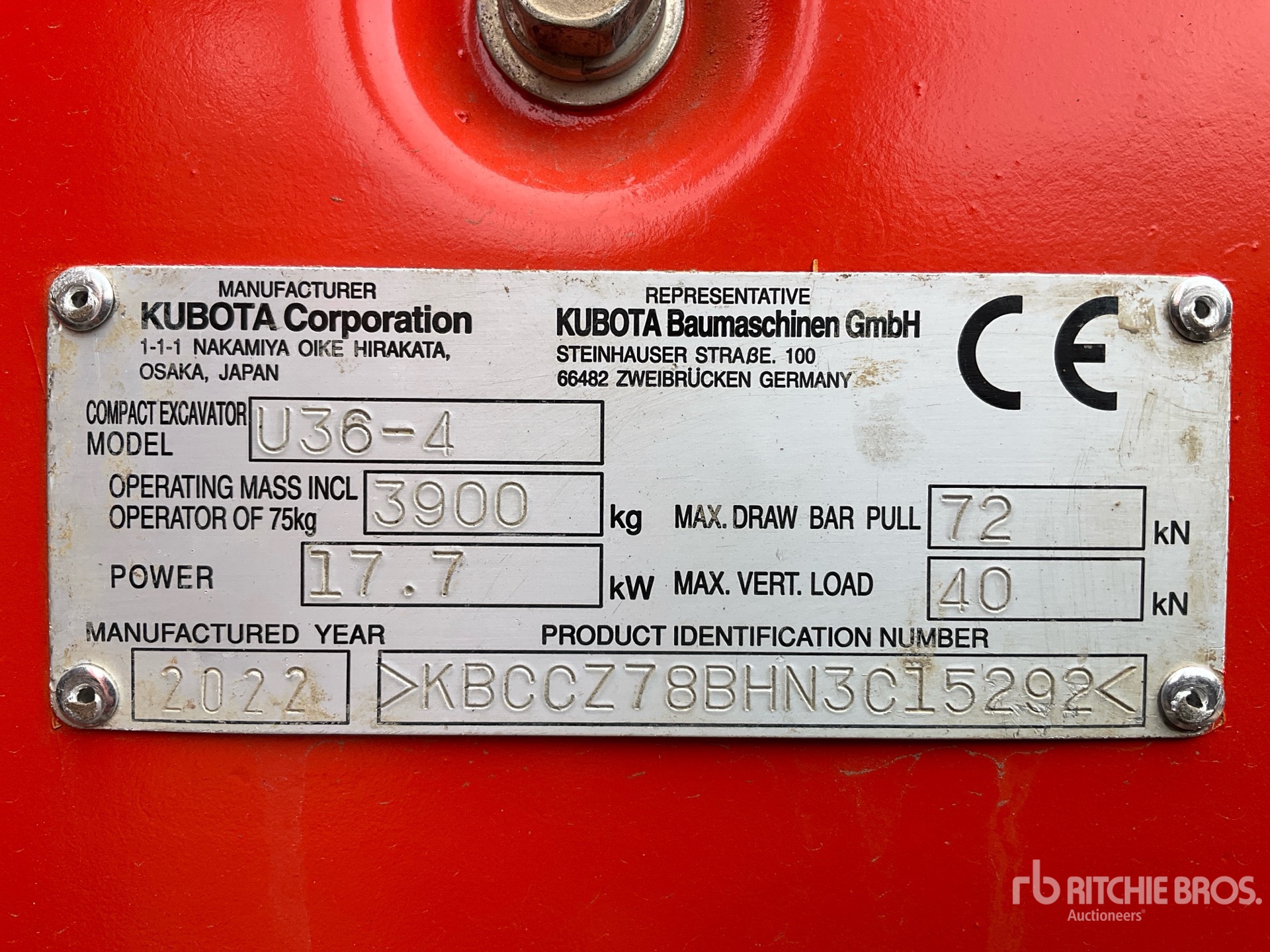 2022 Kubota U36-4