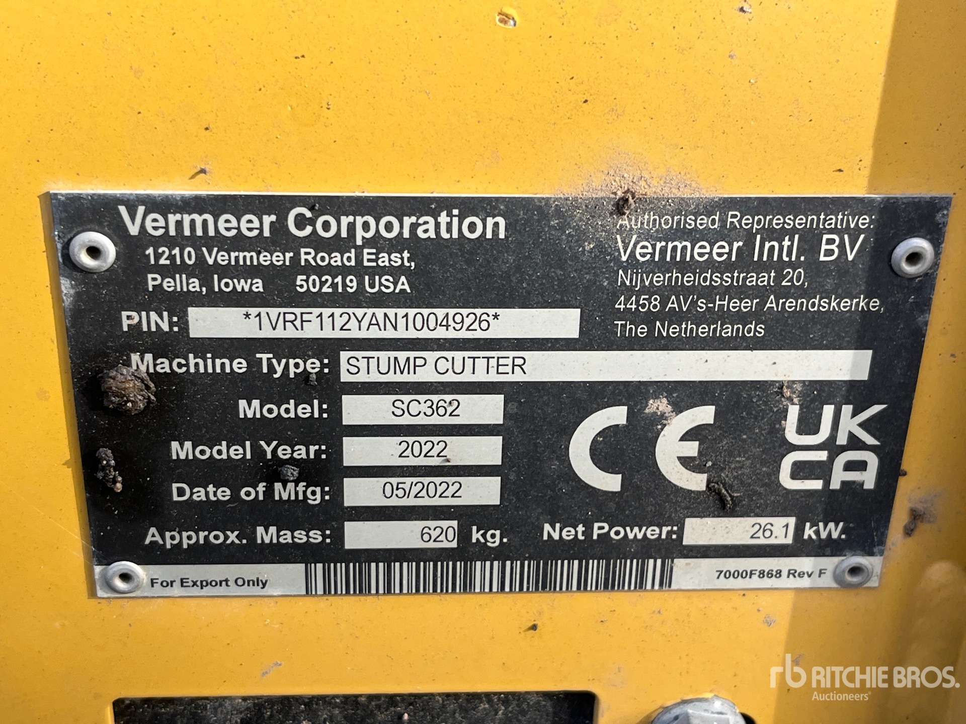 2022 Vermeer SC362