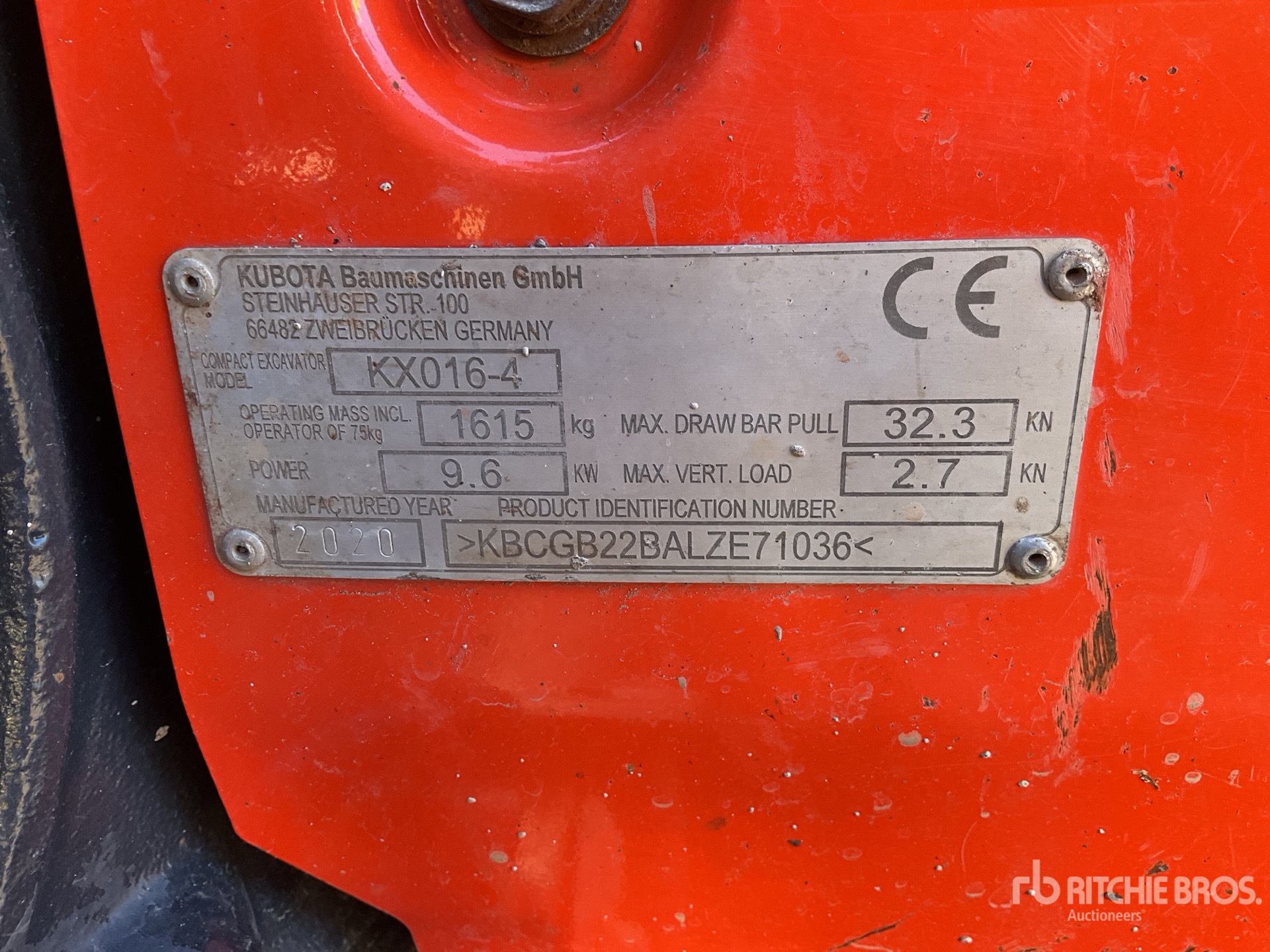 2020 Kubota KX016-4