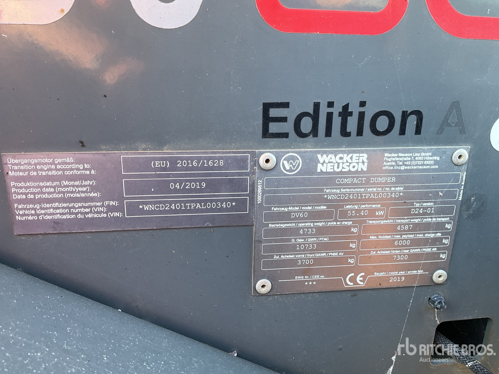 2019 Wacker Neuson DV60