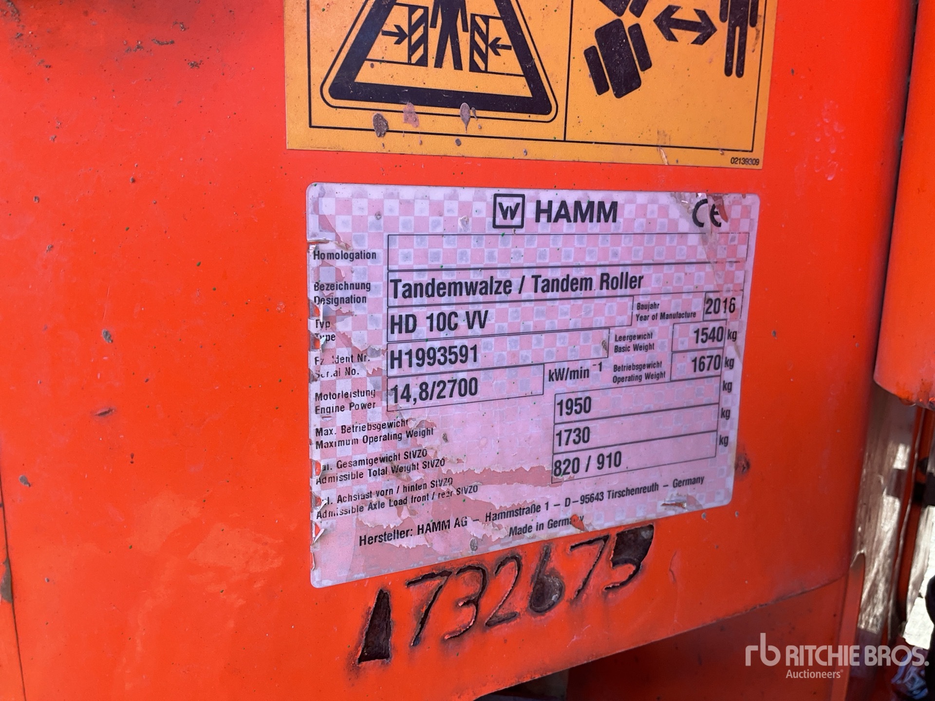 2016 Hamm HD10CVV