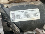 Engine with Emission Certification Label