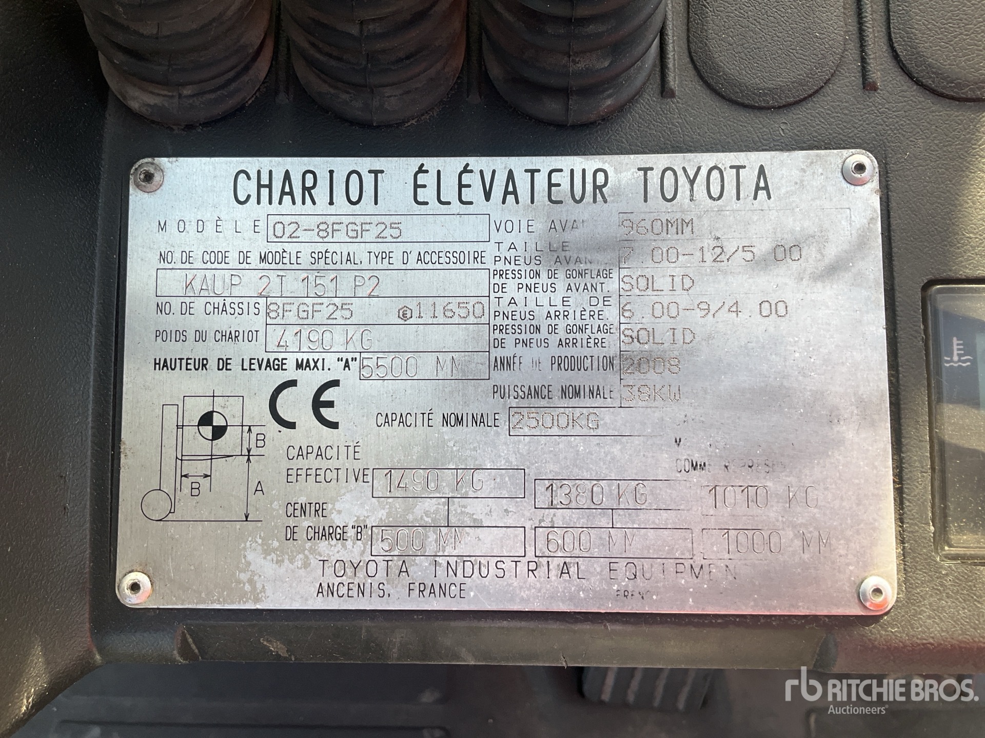 2008 Toyota 02-8FGF25