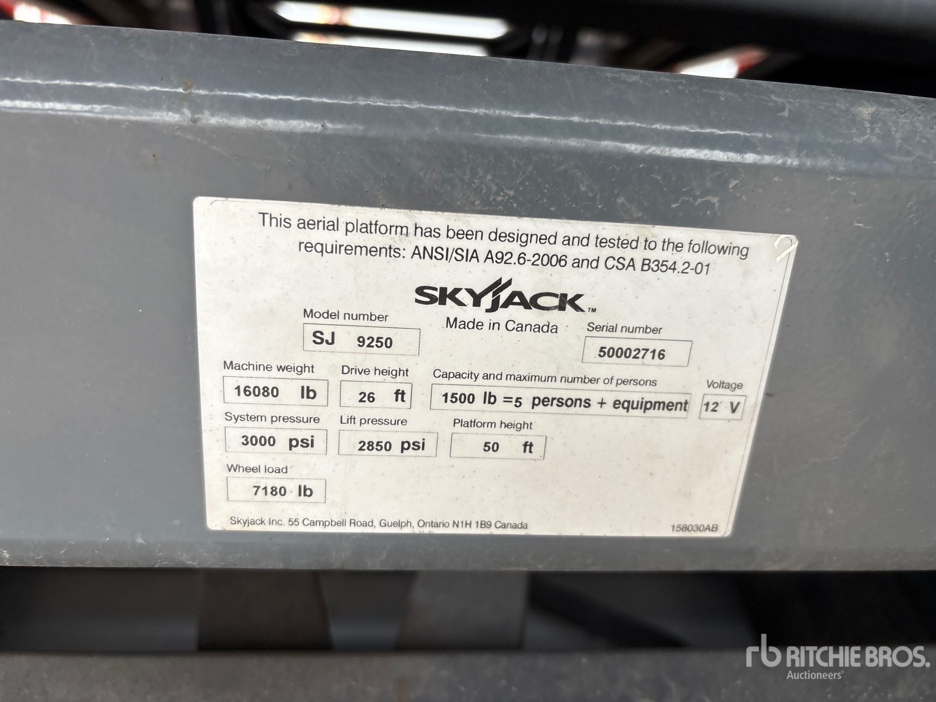 2019 Skyjack SJ9250 RT