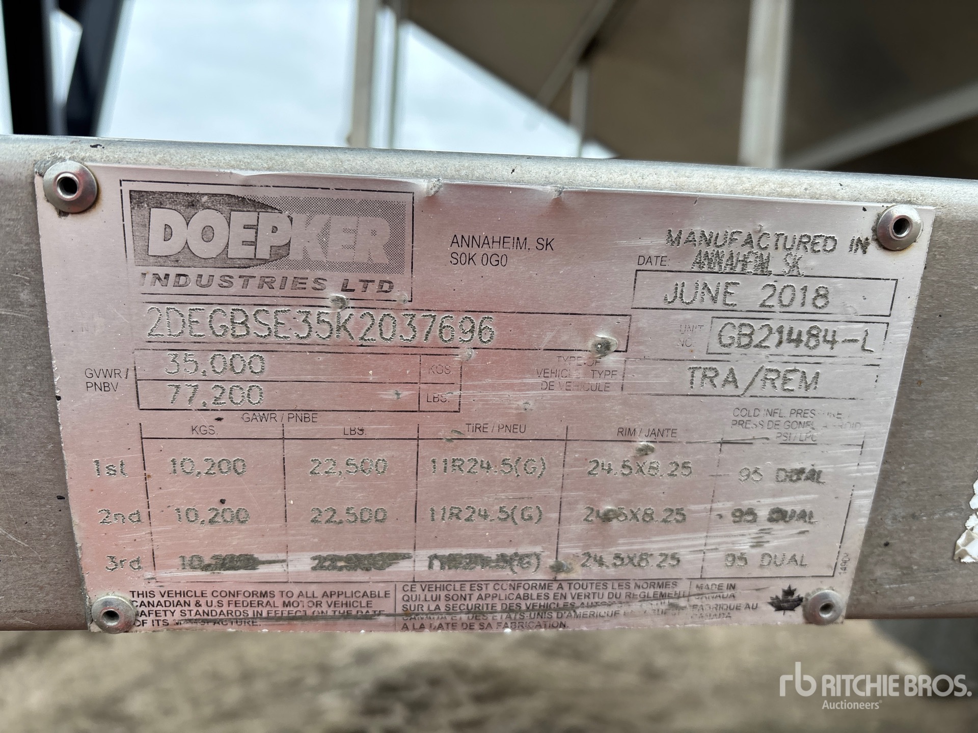 2019 Doepker GB21484-L