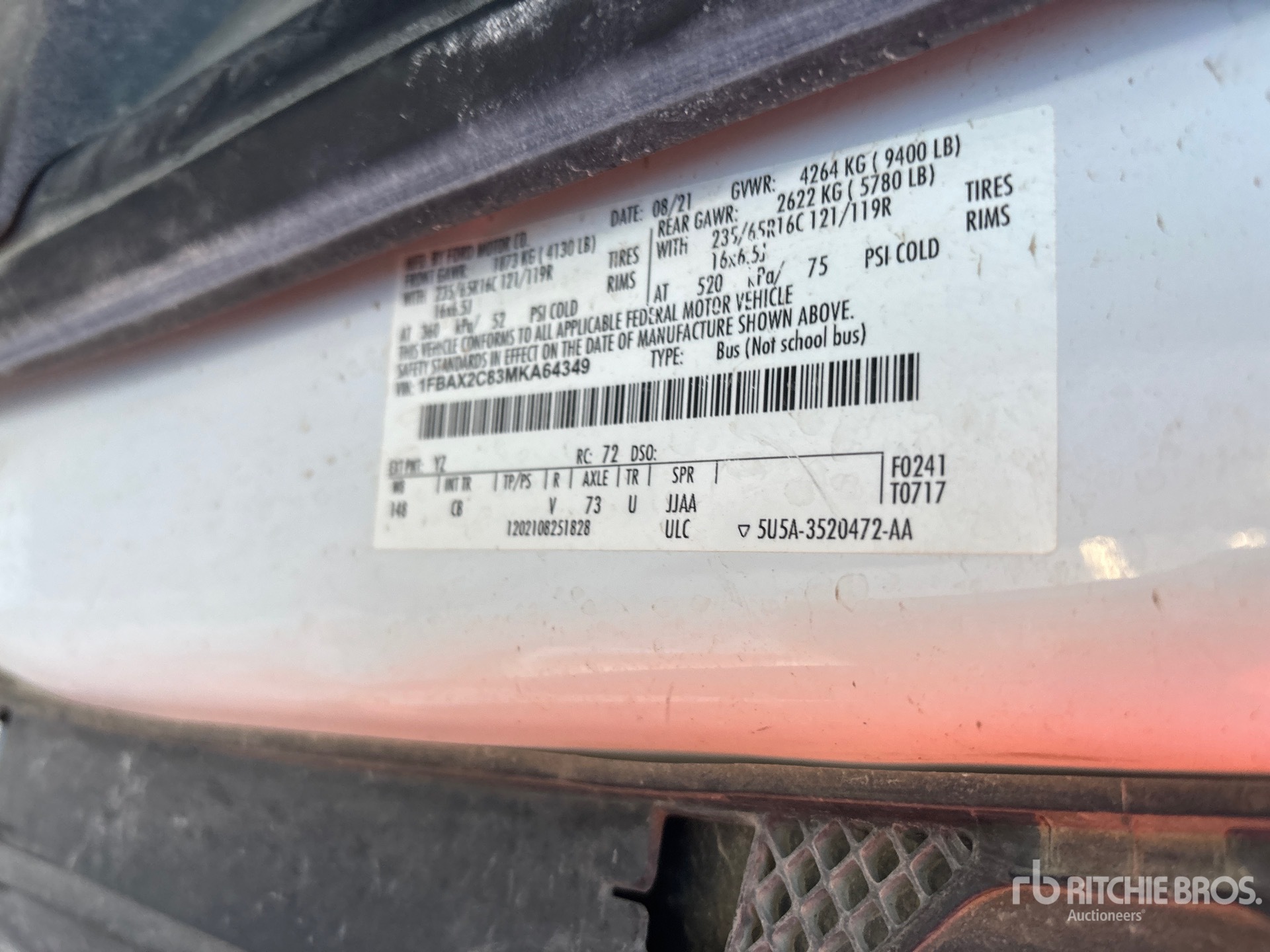 2021 Ford TRANSIT 350