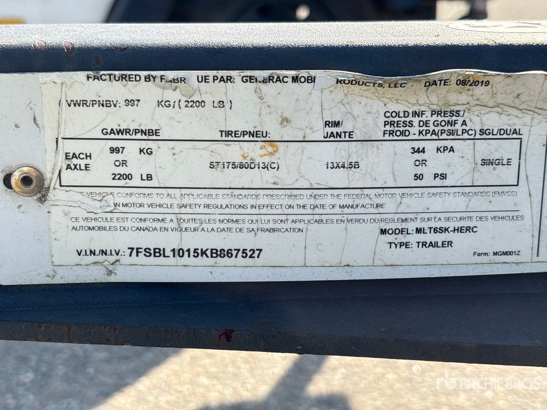 2019 Generac MLT6SMD