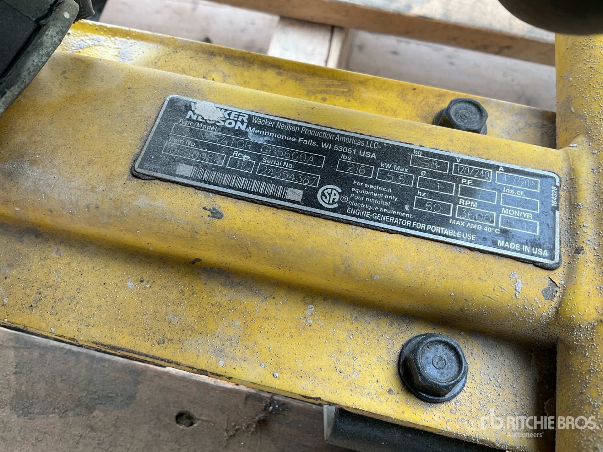 2017 Wacker Neuson GP5600A