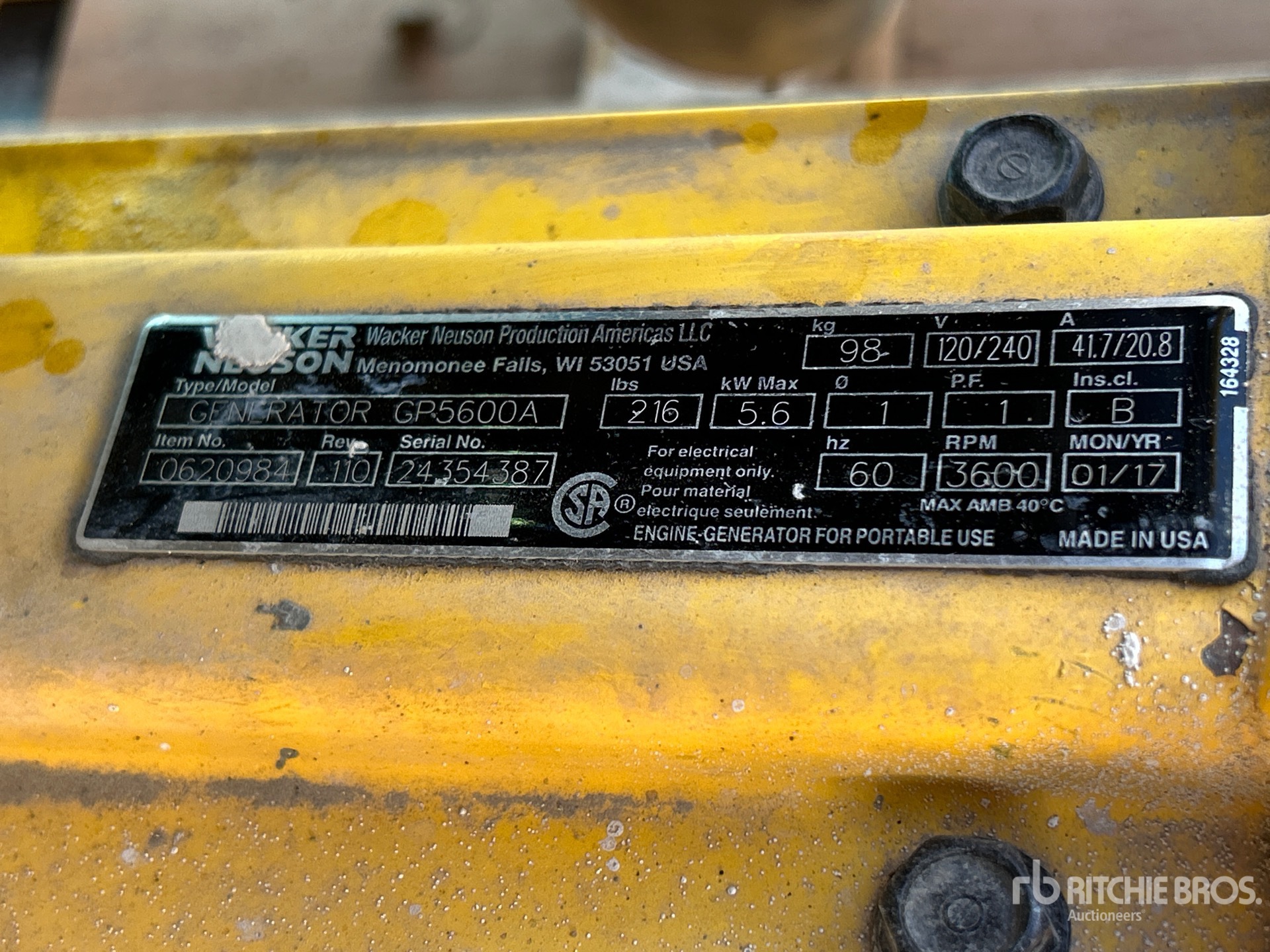 2017 Wacker Neuson GP5600A