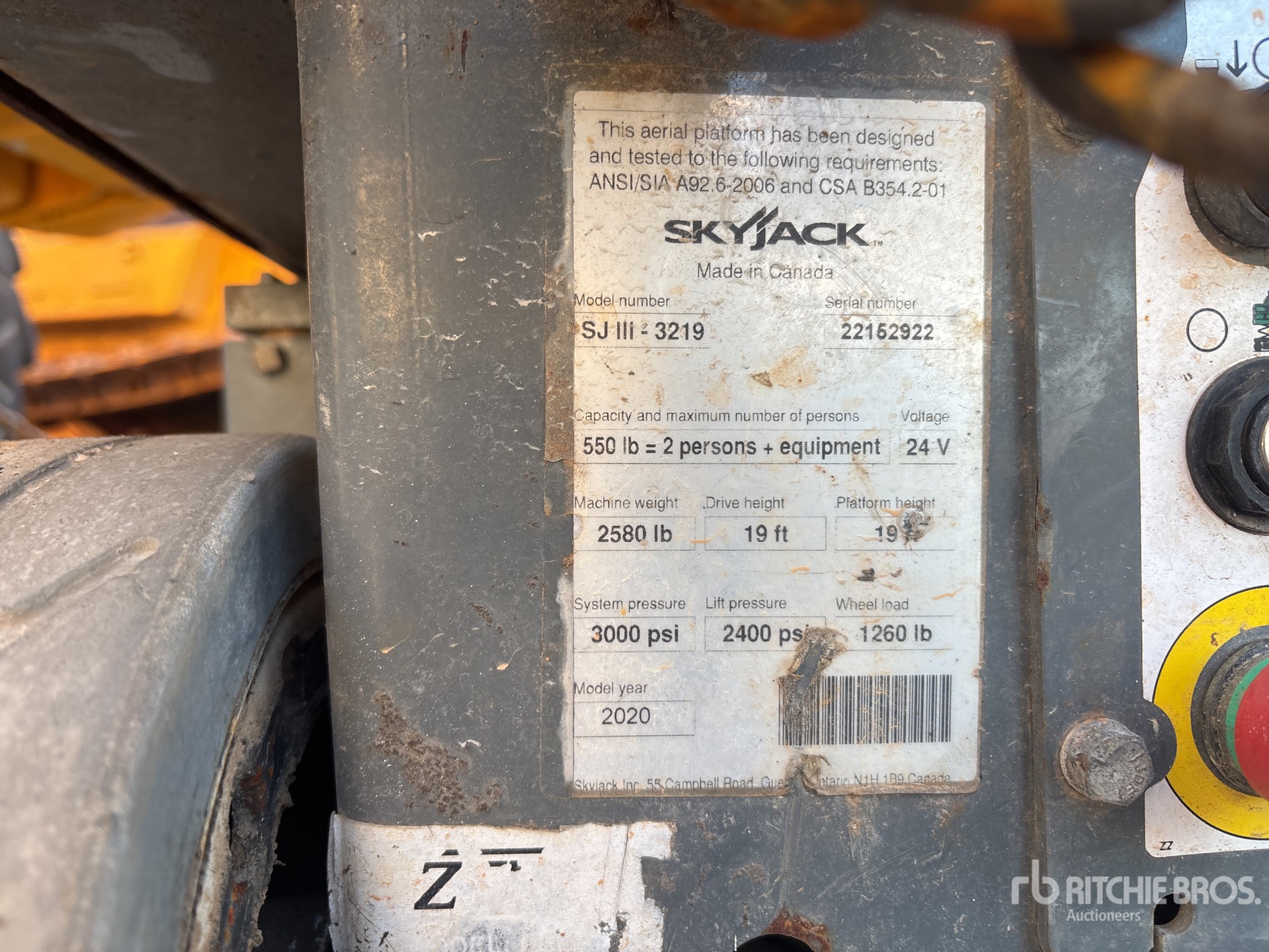 2020 Skyjack SJ3219
