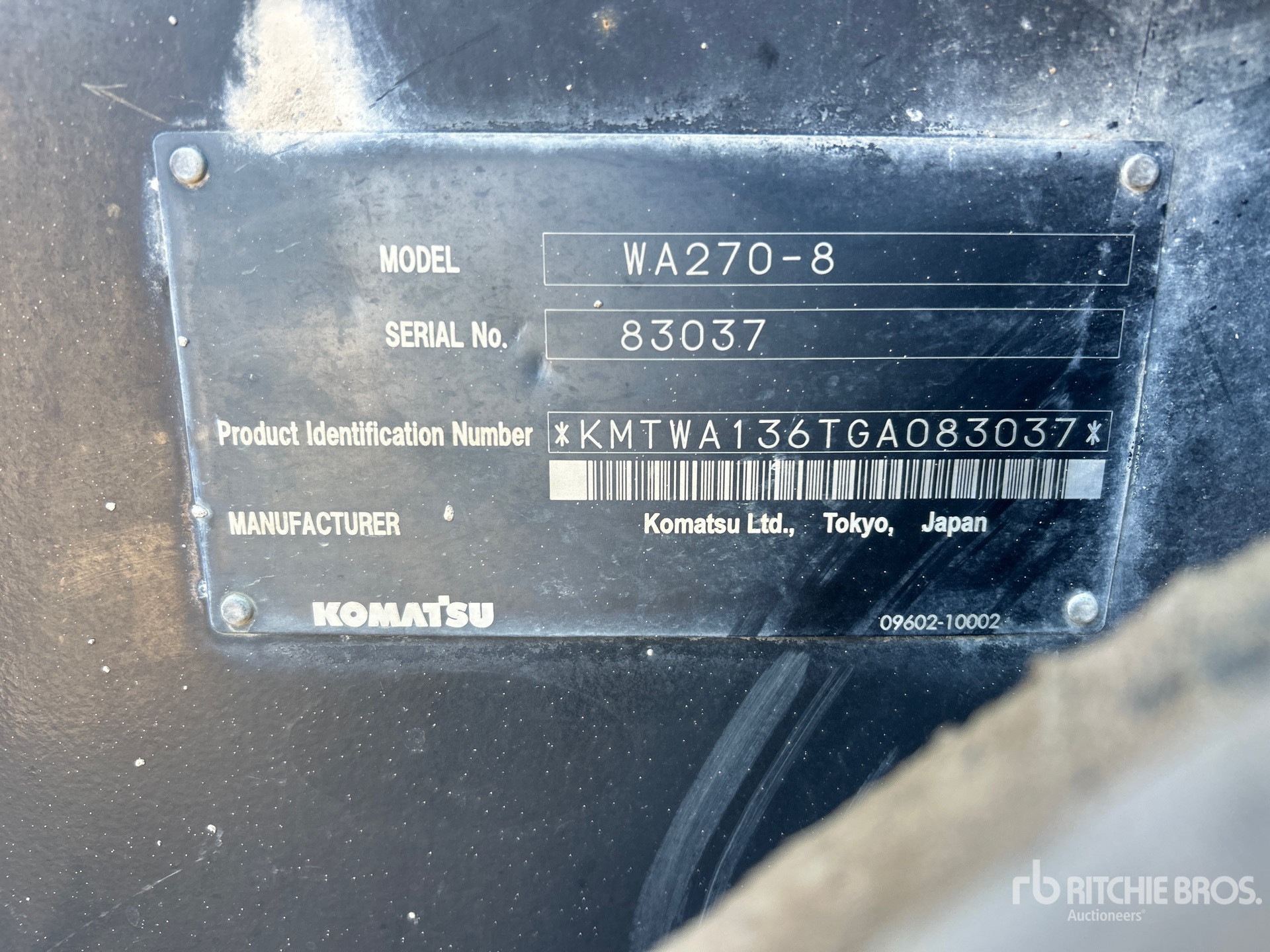 2017 Komatsu WA270-8