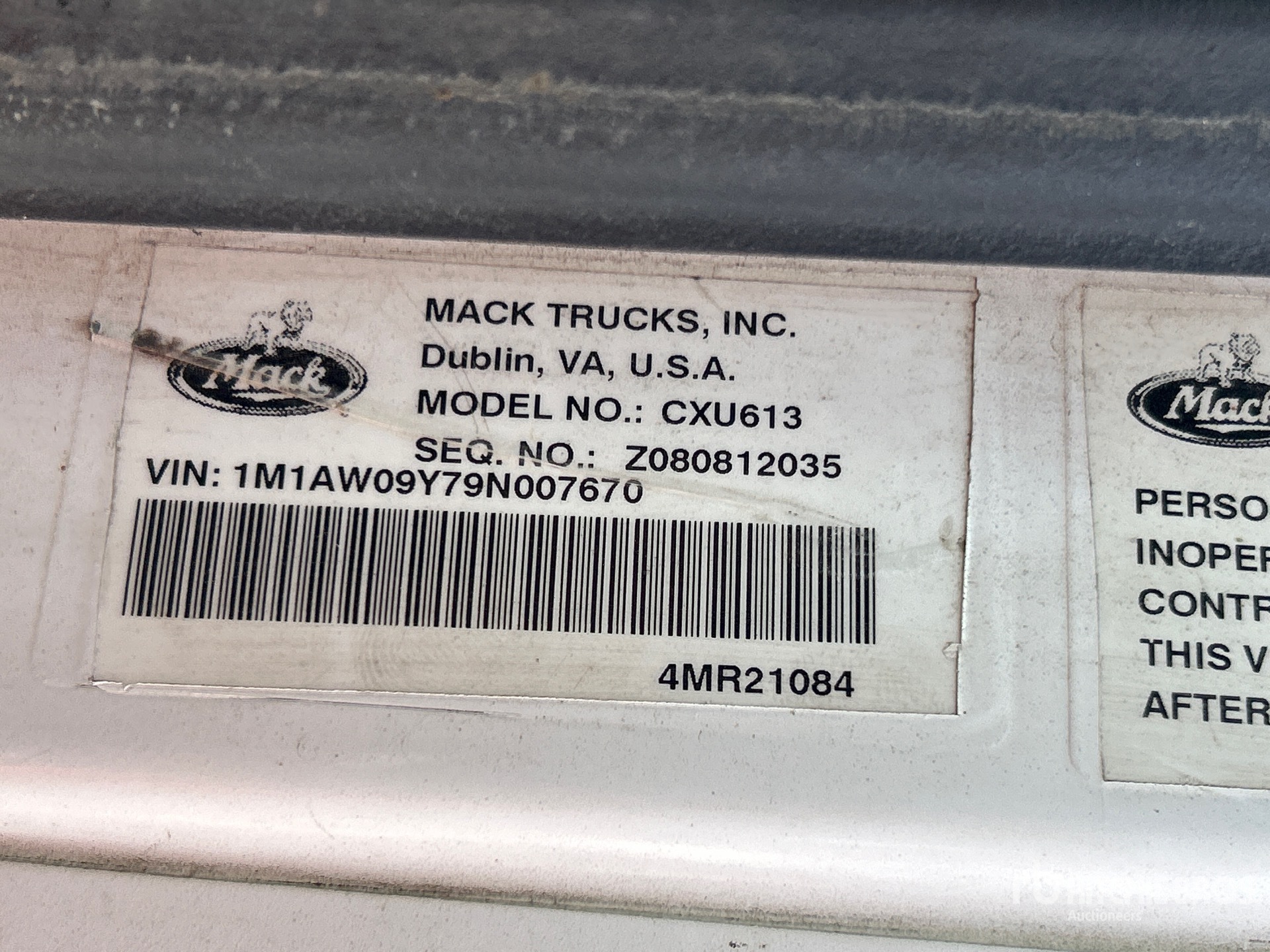 2009 Mack CXU613