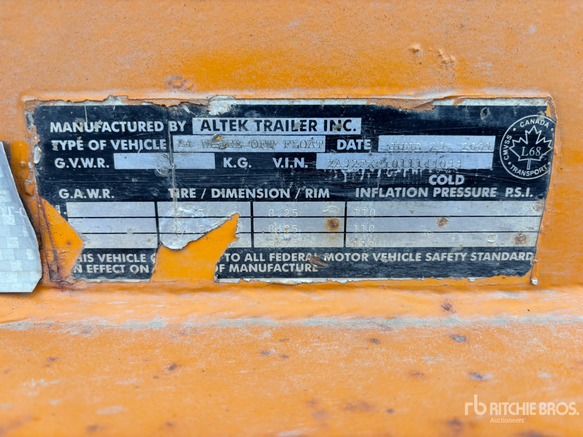 2001 Altec 50 FT 24-WHEEL FLATBED