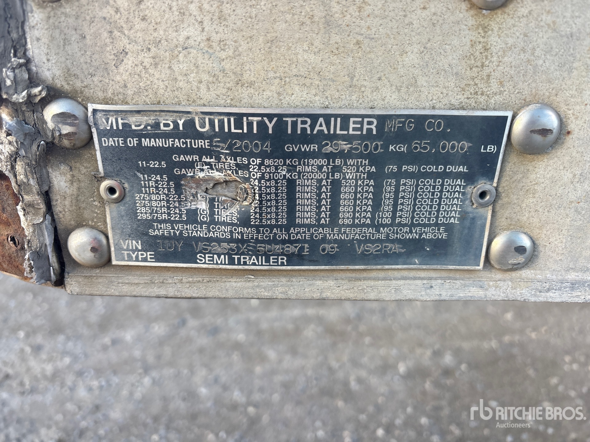 2005 Utility 53 FT T/A