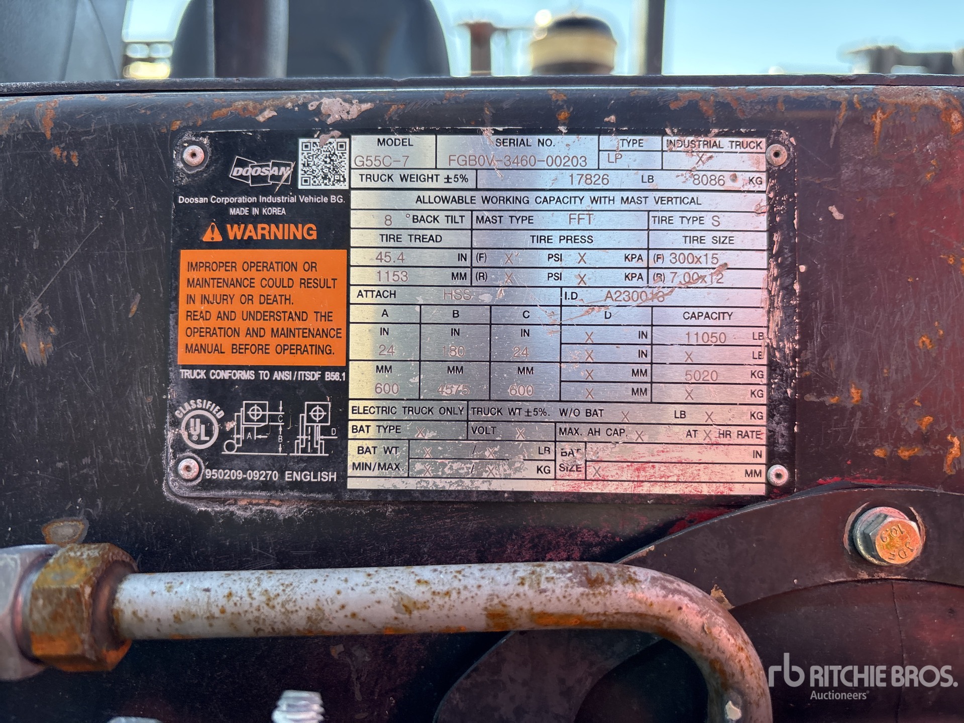 2021 Doosan G55C-7