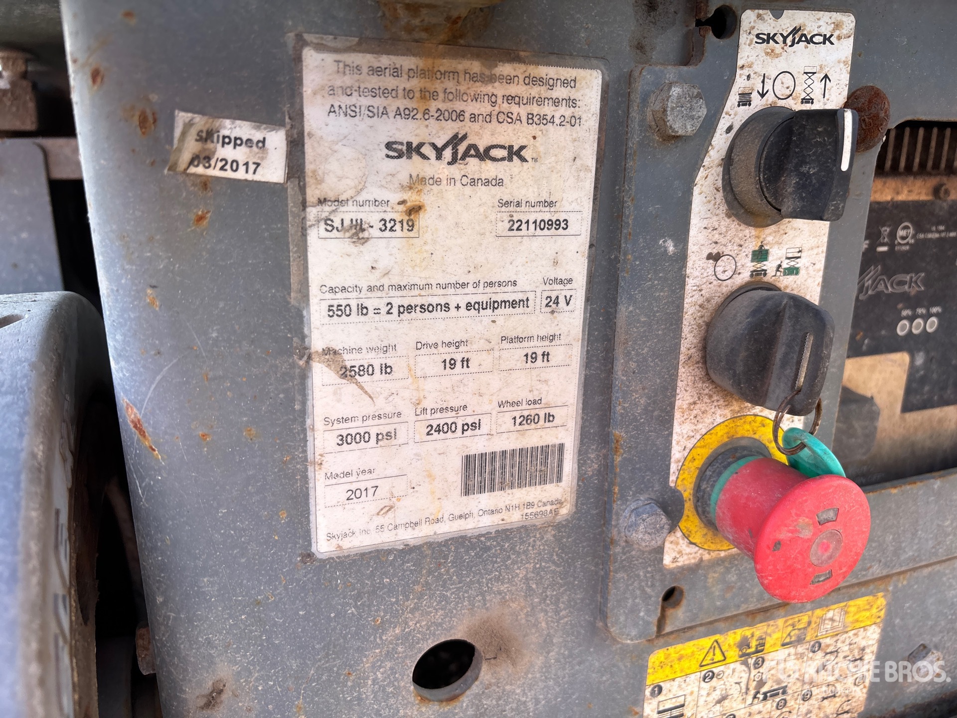 2017 Skyjack SJIII3219