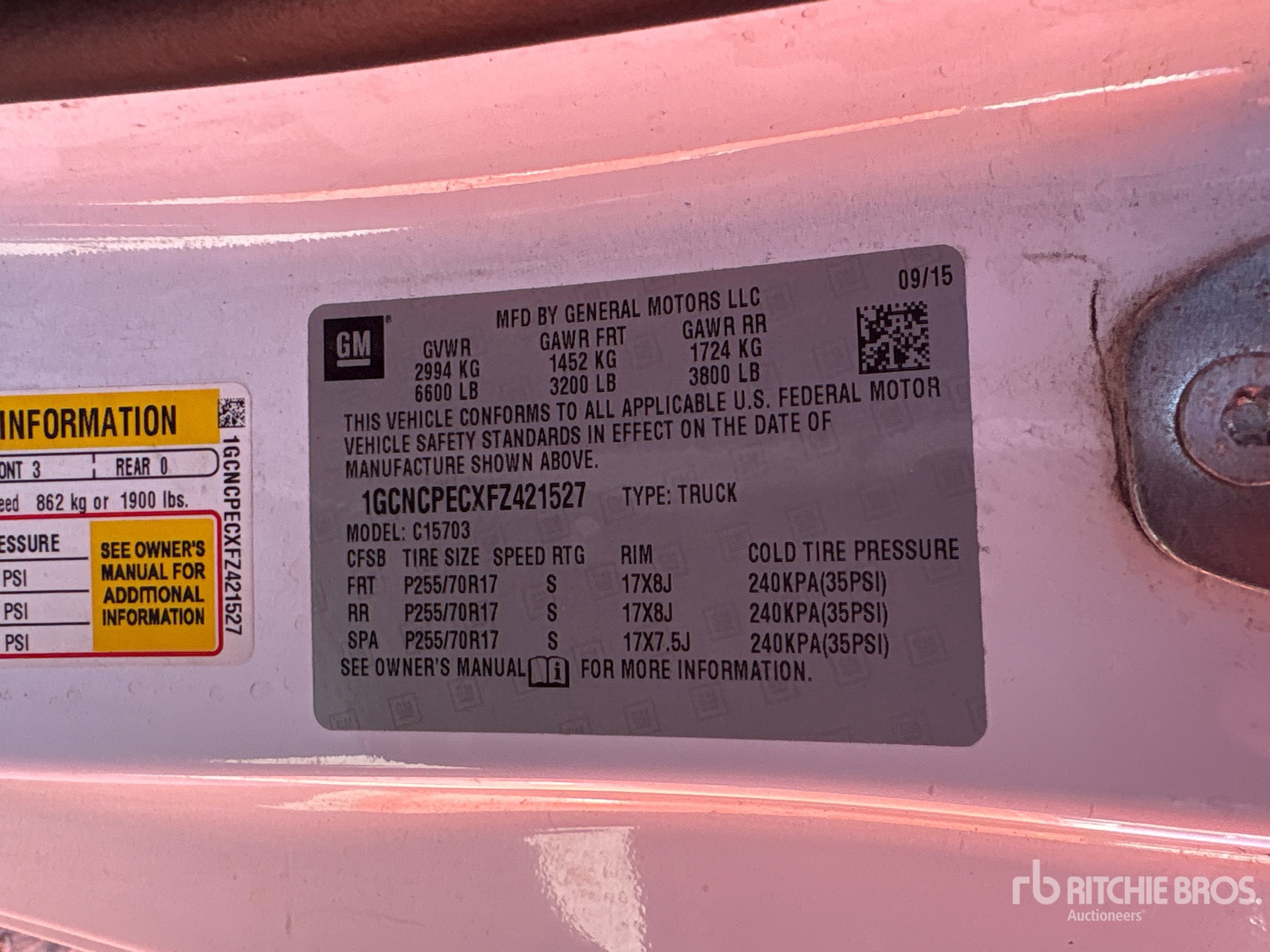2015 Chevrolet SILVERADO 1500