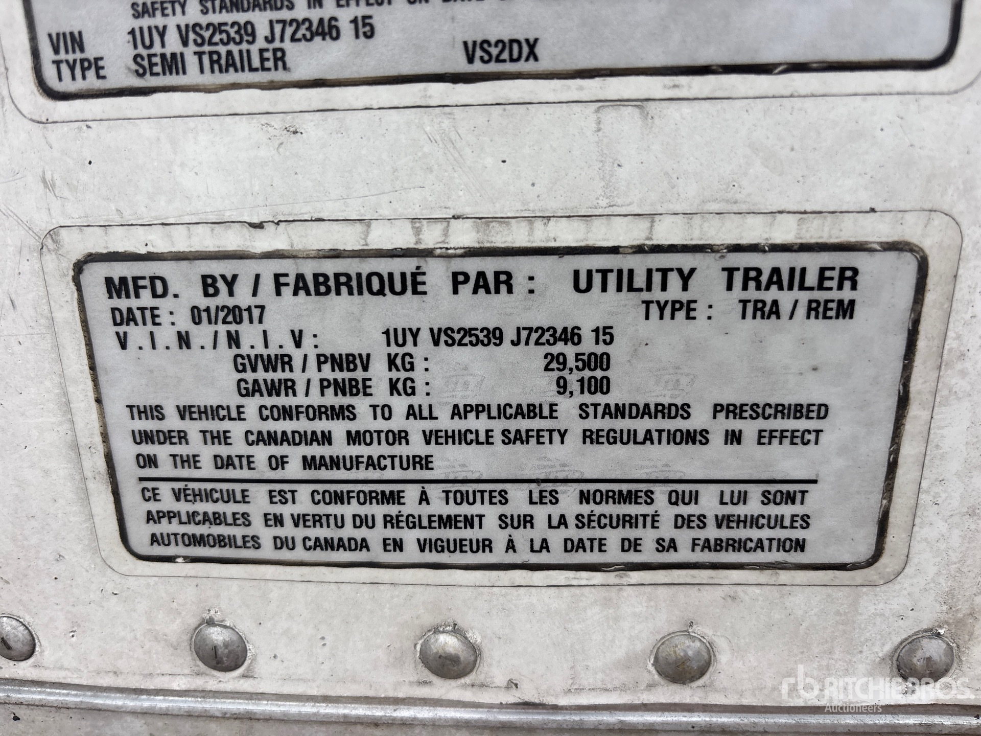 2018 Utility VS2DX