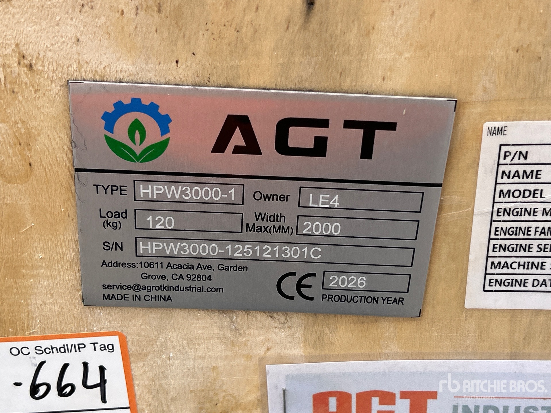 2026 AGT HPW3000-1