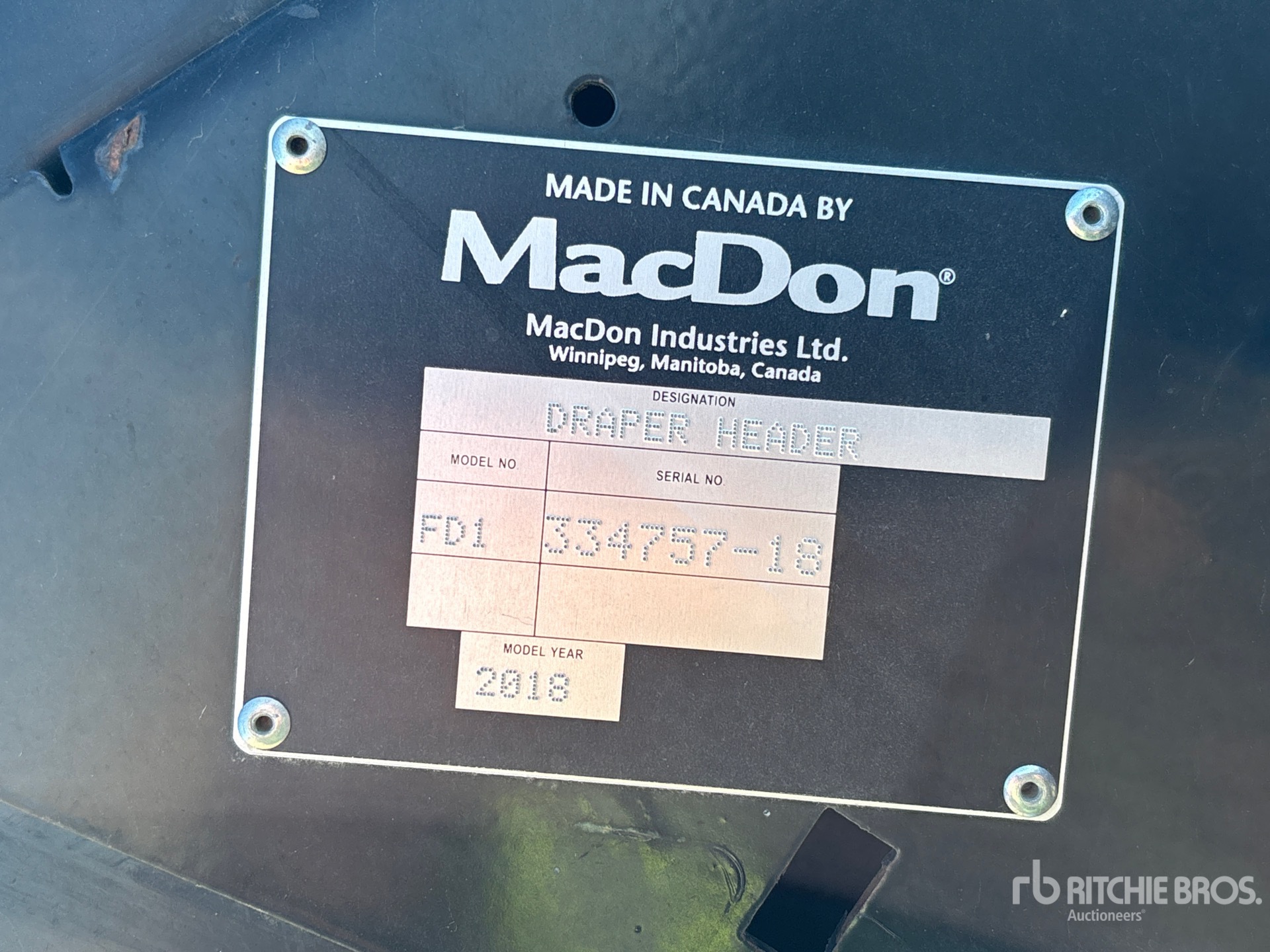 2018 Macdon FD135