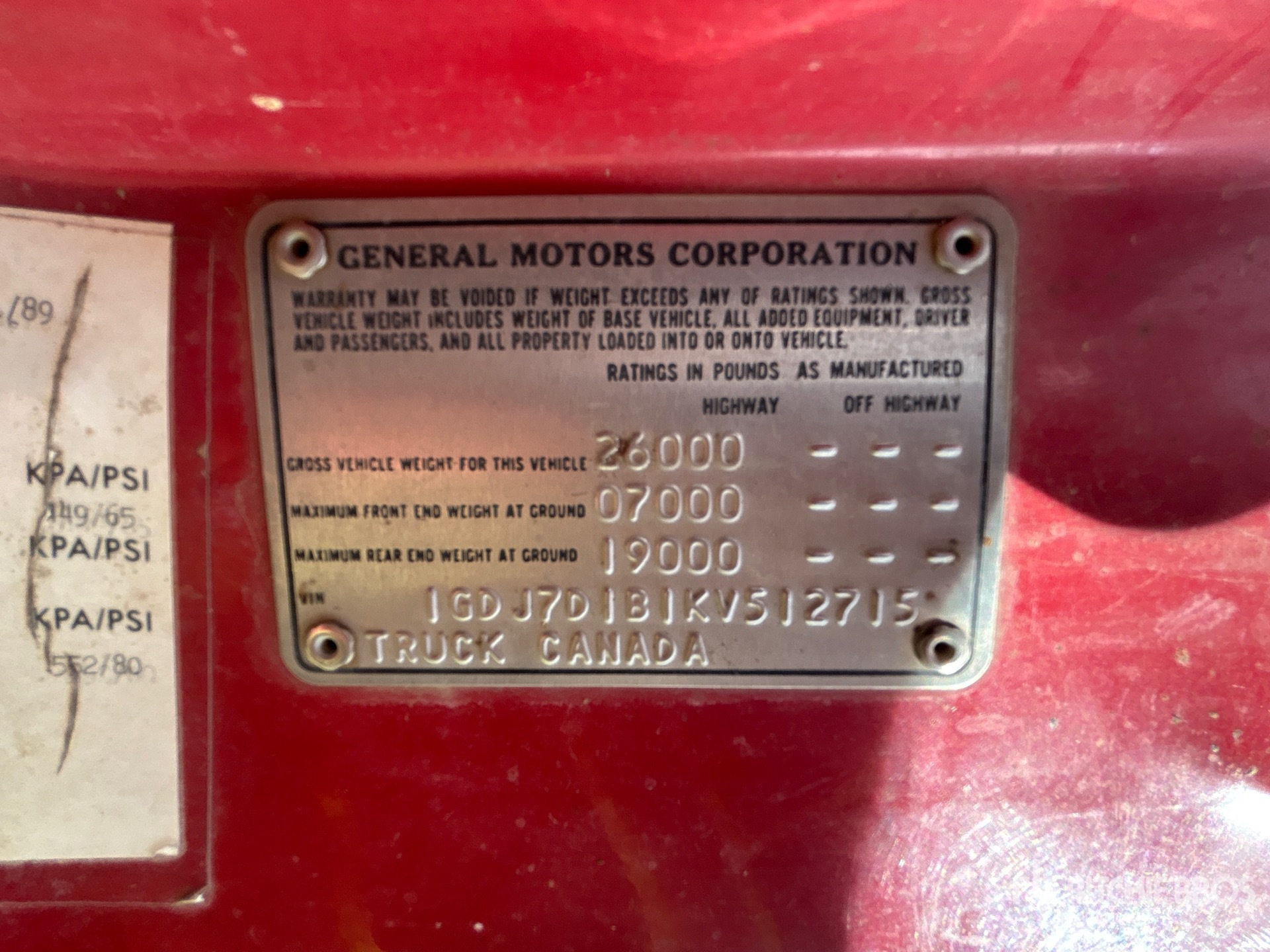 1989 GMC 7000